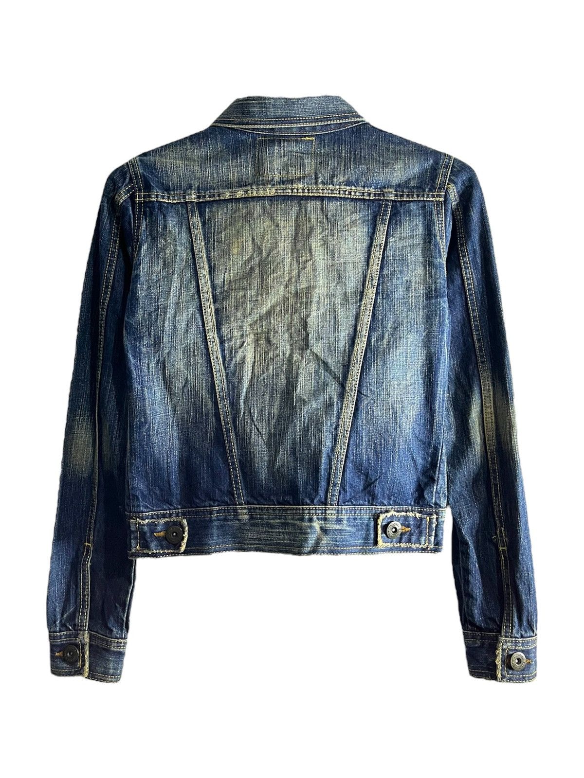 Blue Blue Japan Blue wash Blue blue distressed mud wash denim jacket Size US S / EU 44-46 / 1 - 2 Thumbnail