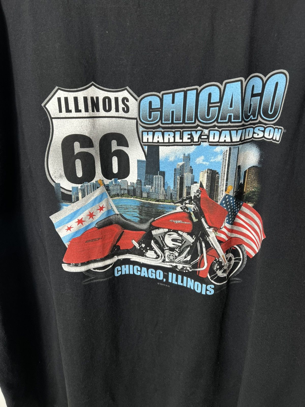 Harley Davidson Vintage streetwear racing Harley Davidson Chicago Moto Tee Size US XXL / EU 58 / 5 - 2 Thumbnail