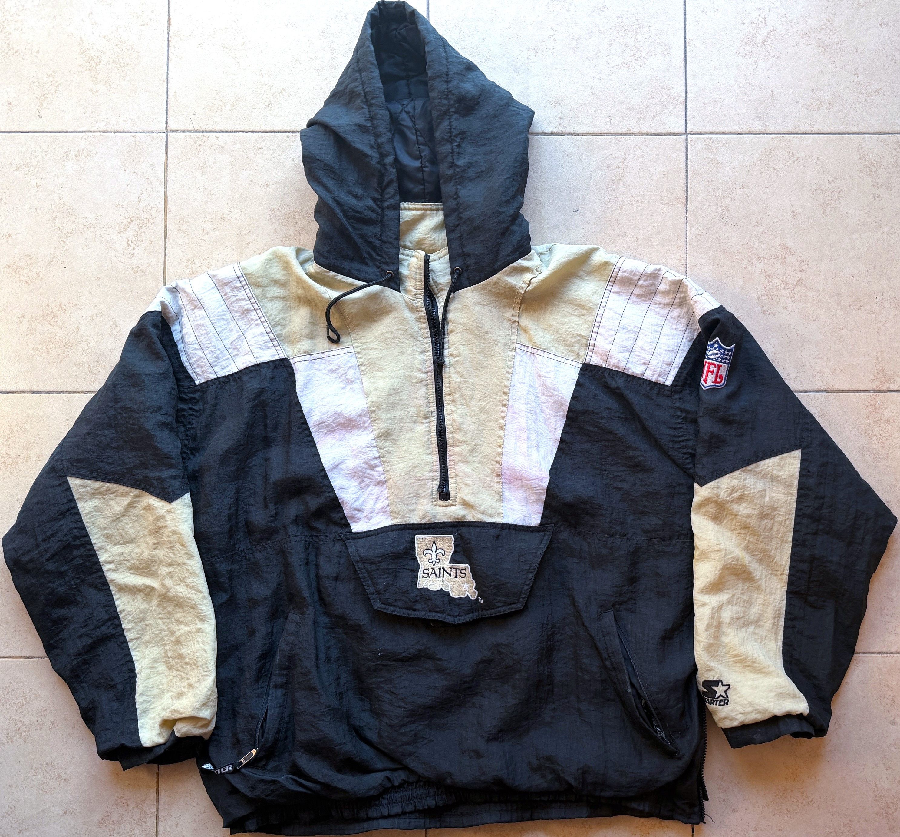 Starter New Orleans Saints 90s STARTER puffer Color Block NFL vtg Size US L / EU 52-54 / 3 - 2 Thumbnail