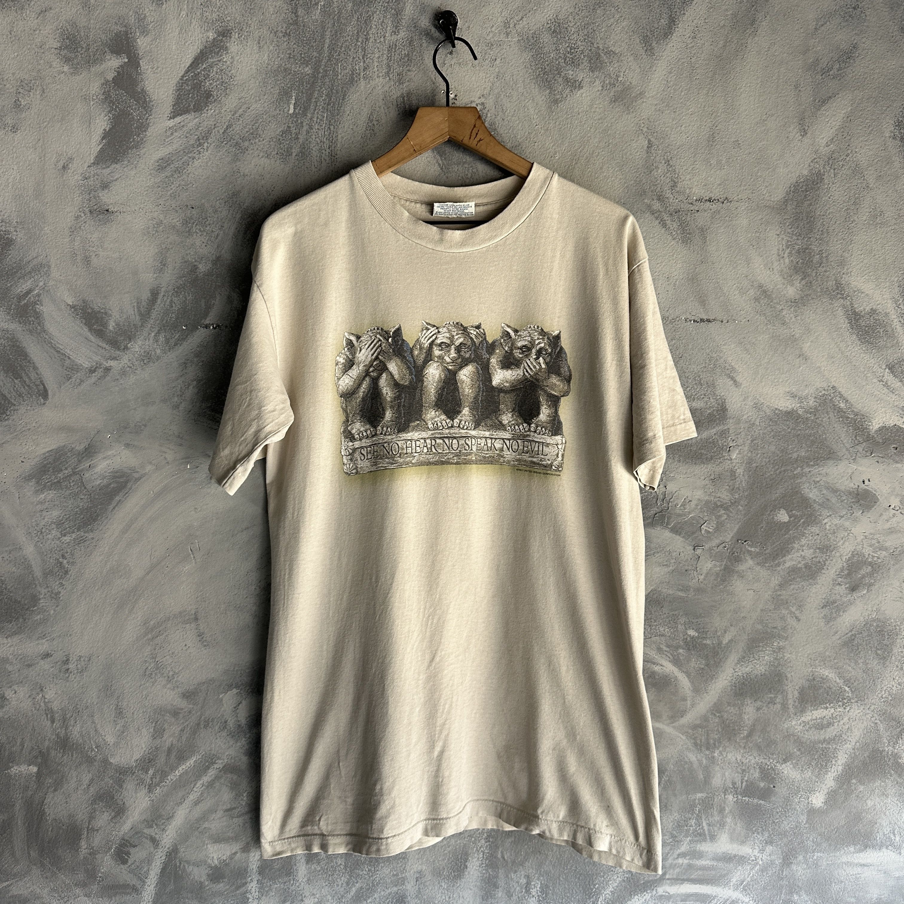 Other Vtg Gargoyles T shirt Mens "See No, Hear No, Speak No Evil" Size US M / EU 48-50 / 2 - 2 Thumbnail