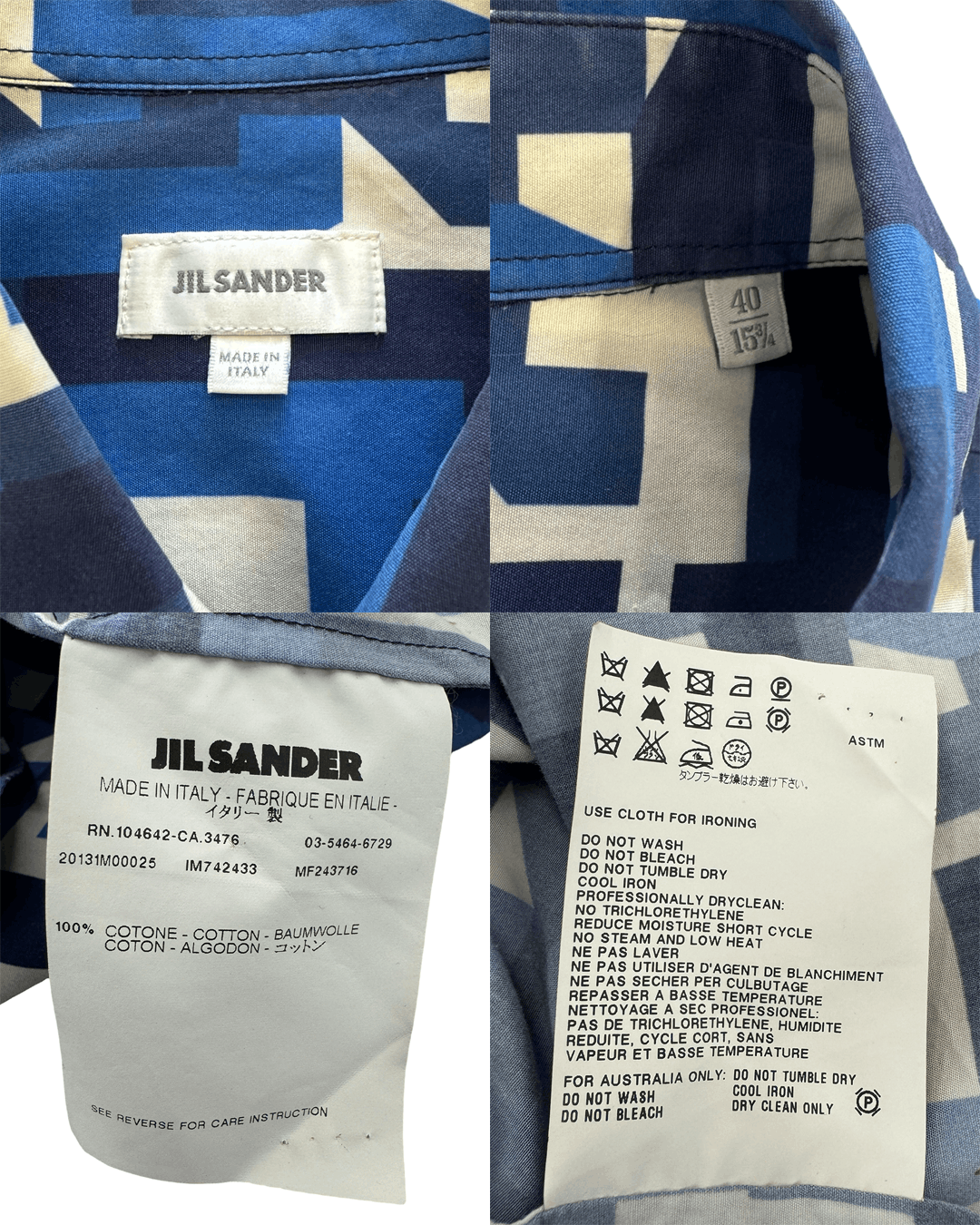 Jil Sander Jil Sander by Jil Sander SS13 Maze Printed Half Sleeve Shirt Size US M / EU 48-50 / 2 - 10 Thumbnail