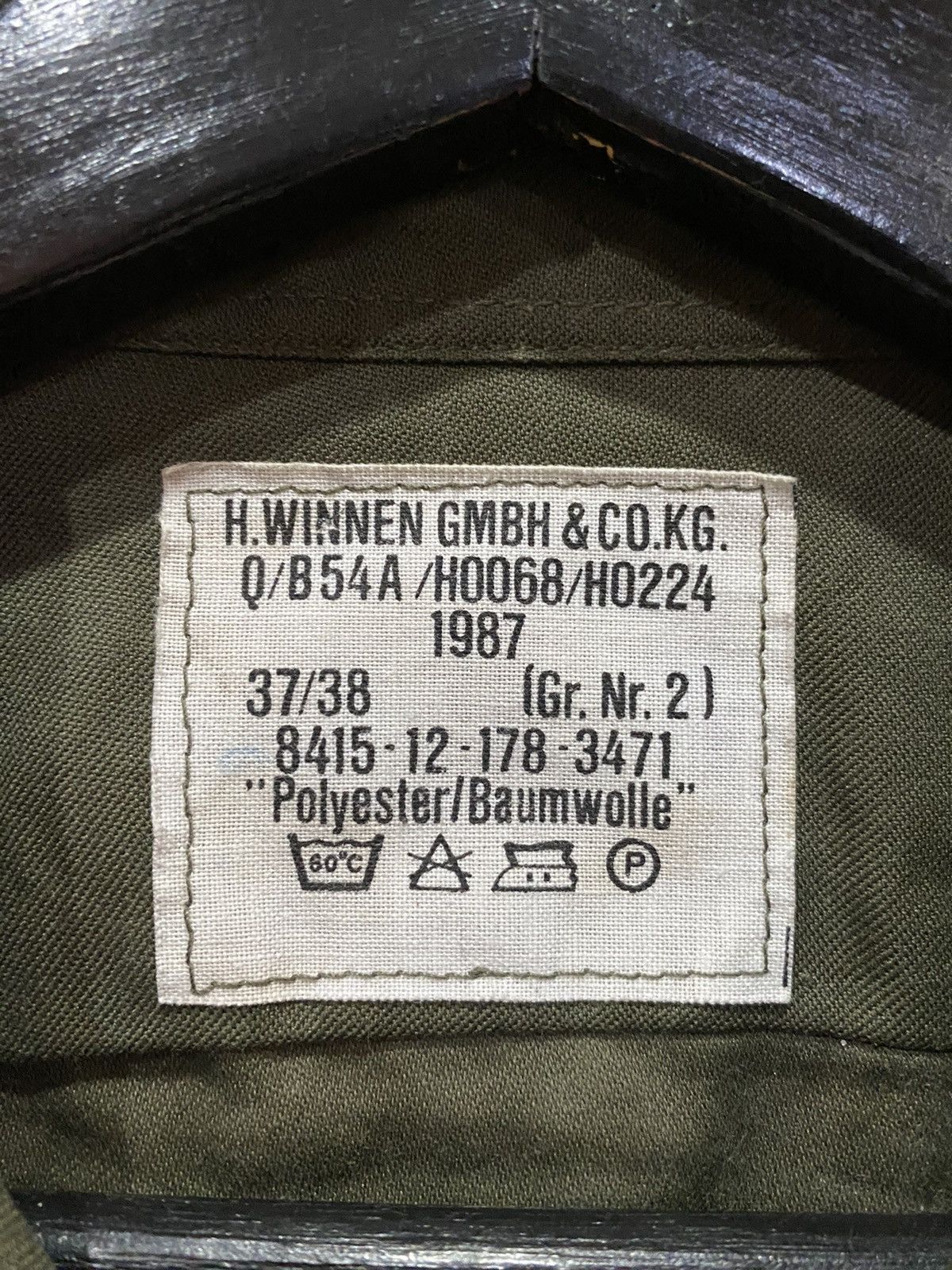 Other Vintage German Military Shirt Bundeswehr Field Uniform 1987 Size US M / EU 48-50 / 2 - 4 Thumbnail