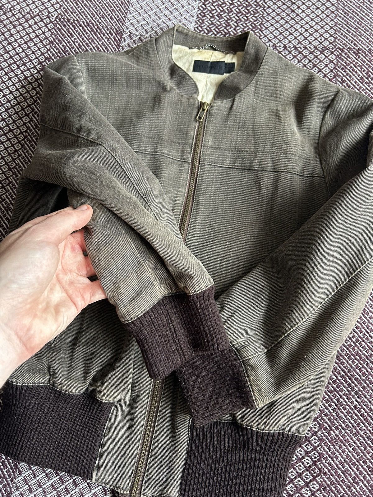 Allsaints × Vintage Vintage Allsaints Washed Avantgarde Style Bomber Jacket Sz S Size S / US 4 / IT 40 - 9 Thumbnail
