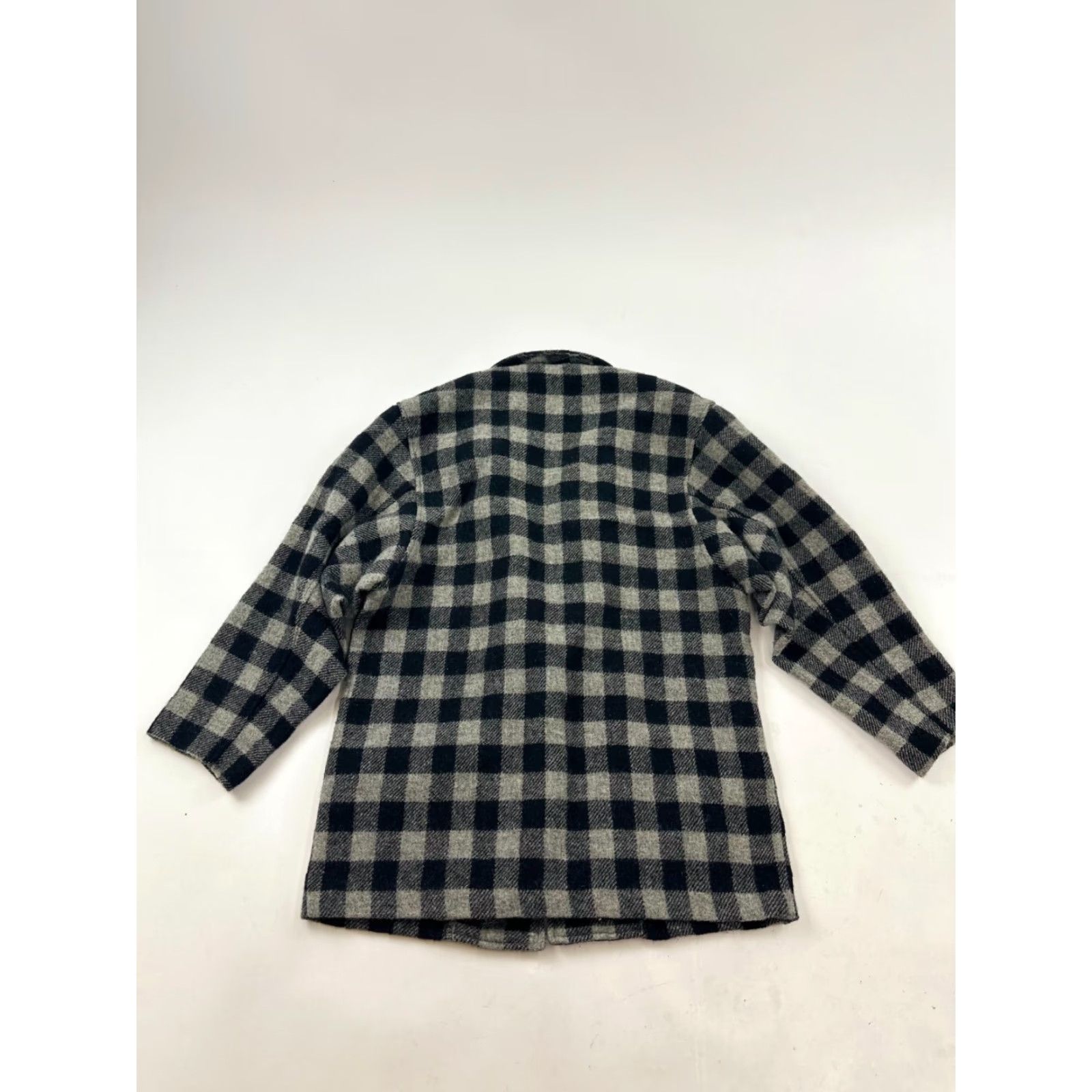 Toffs Toffs Blazer Womens 5/6 Black Gray Check Wool Long Sleeve Single Breasted Button Short Size S / US 4 / IT 40 - 2 Thumbnail