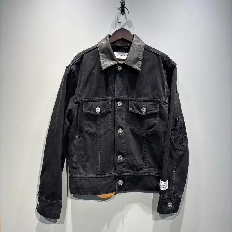 Lanvin Lanvin Black Denim Jacket for Men 0089 Size US XL / EU 56 / 4 - 1 Thumbnail