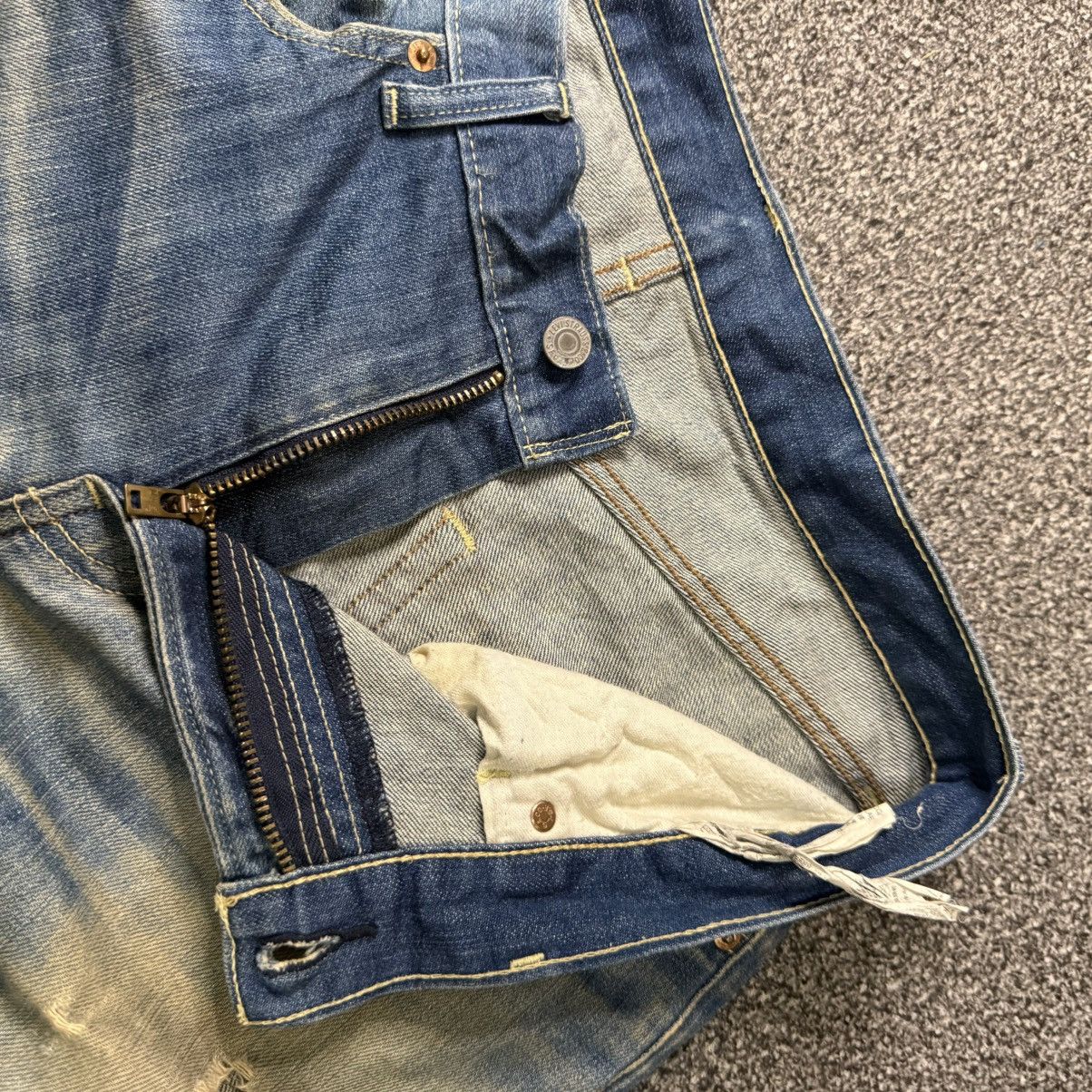 Beauty Beast 🔥 Levis 502 Distressed Mud Denim Size US 33 - 10 Thumbnail