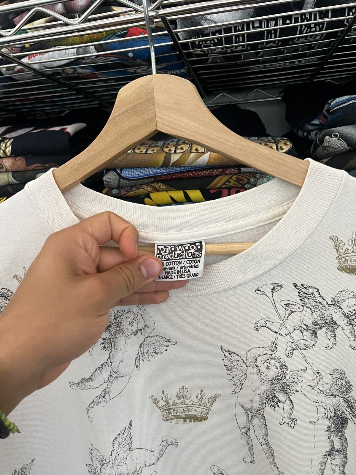 Arts & Science 90s Wildwood Productions Angels Crowns Single Stitch Tee Size US XL / EU 56 / 4 - 4 Thumbnail