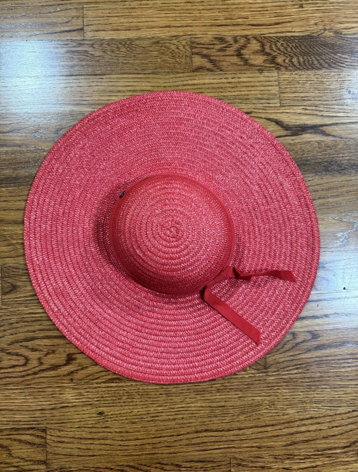 Gucci Vintage 90s Gucci Straw Hat Red Womens Size M Made In Italy Size ONE SIZE - 4 Thumbnail