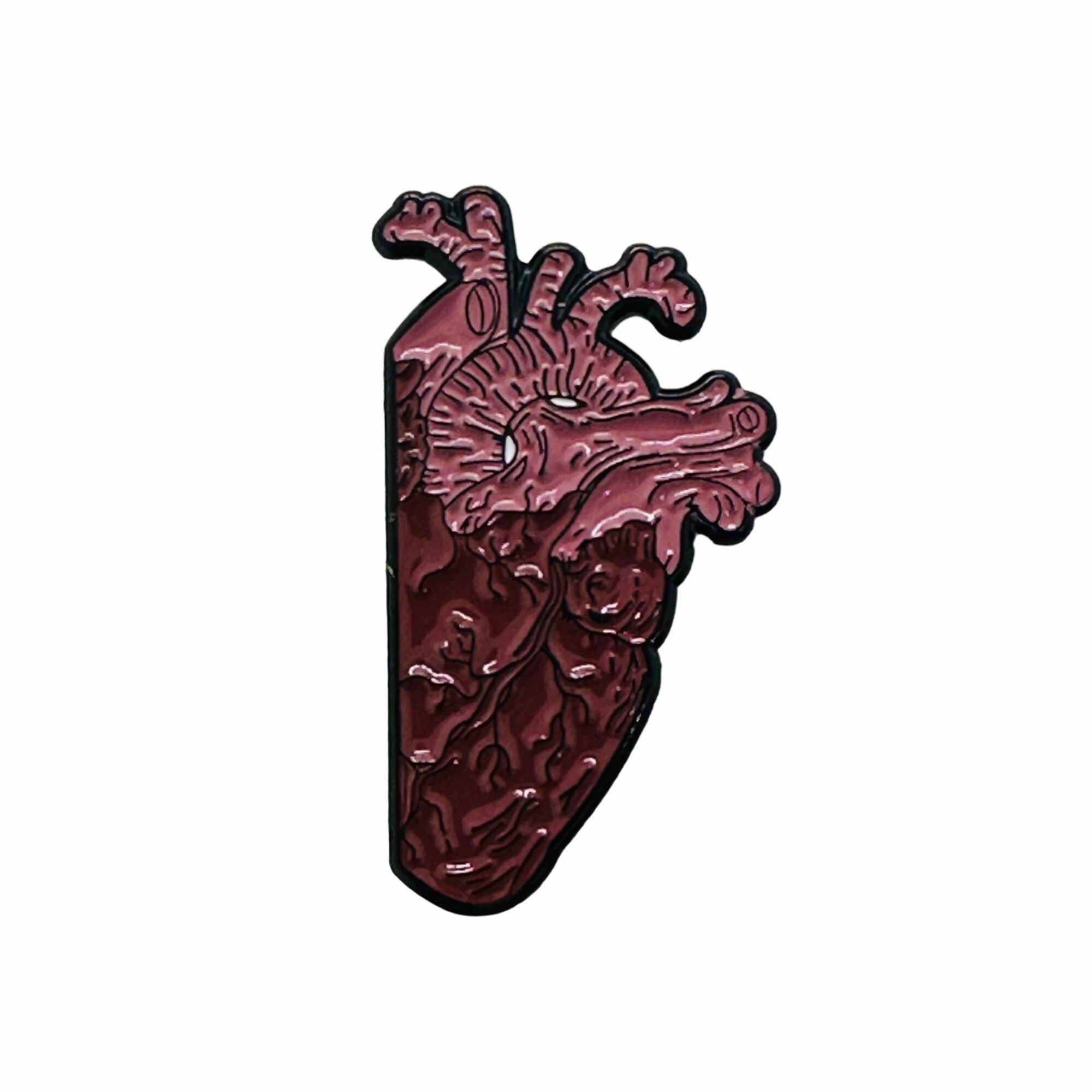 Other New Heart Enamel Pin Pink Burgundy Anatomical Jewelry Brooch Size ONE SIZE - 2 Thumbnail