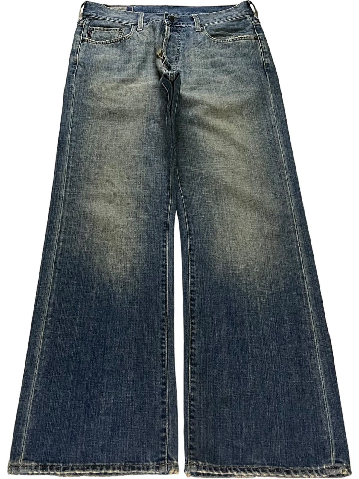 Abercrombie & Fitch Vintage Abercrombie Mud Wash Distressed Bootcut Jeans Size US 31 - 1 Thumbnail