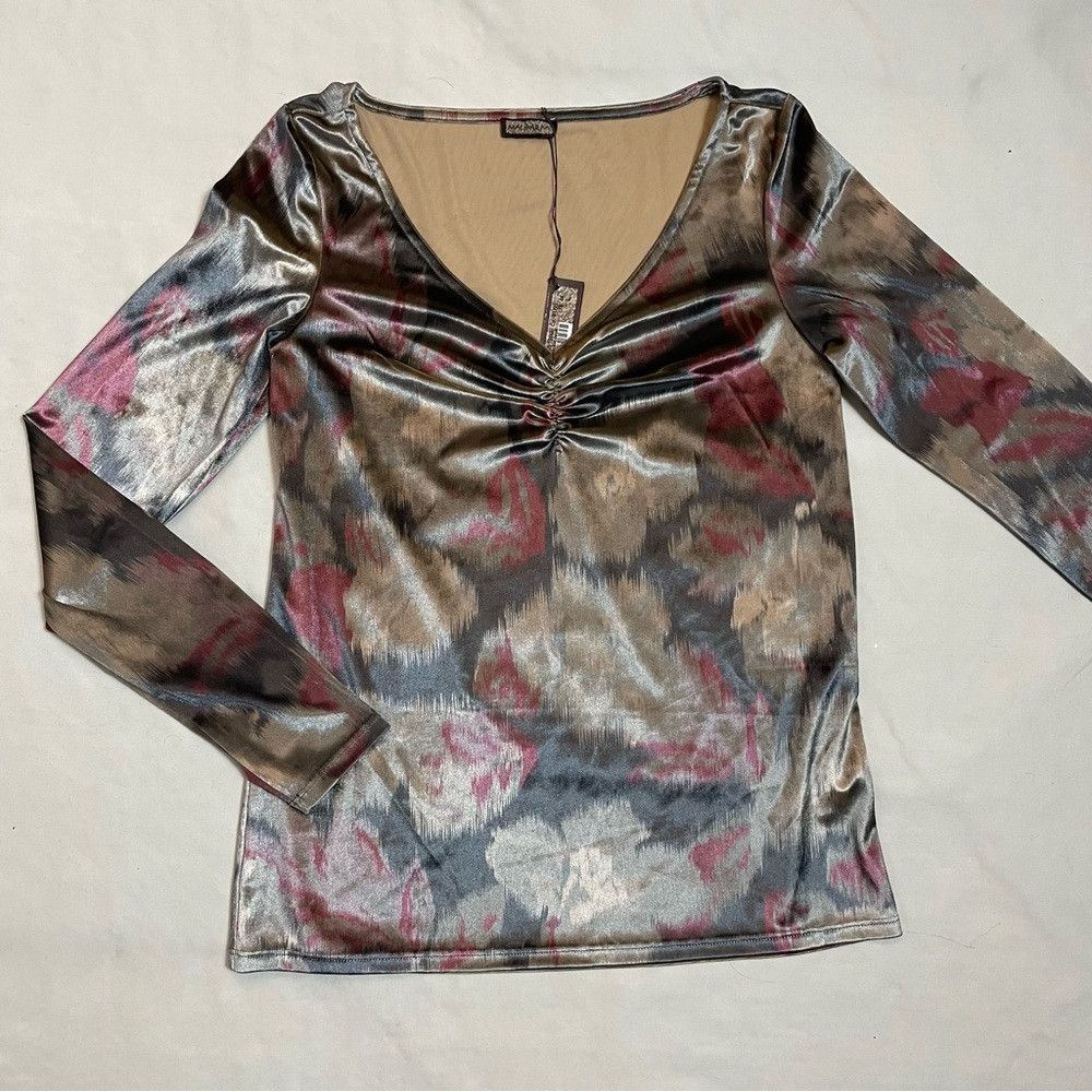 Other NWT New $194 MALÌPARMI Chenille Grey Long Sleeve Top Size M Size M / US 6-8 / IT 42-44 - 8 Thumbnail