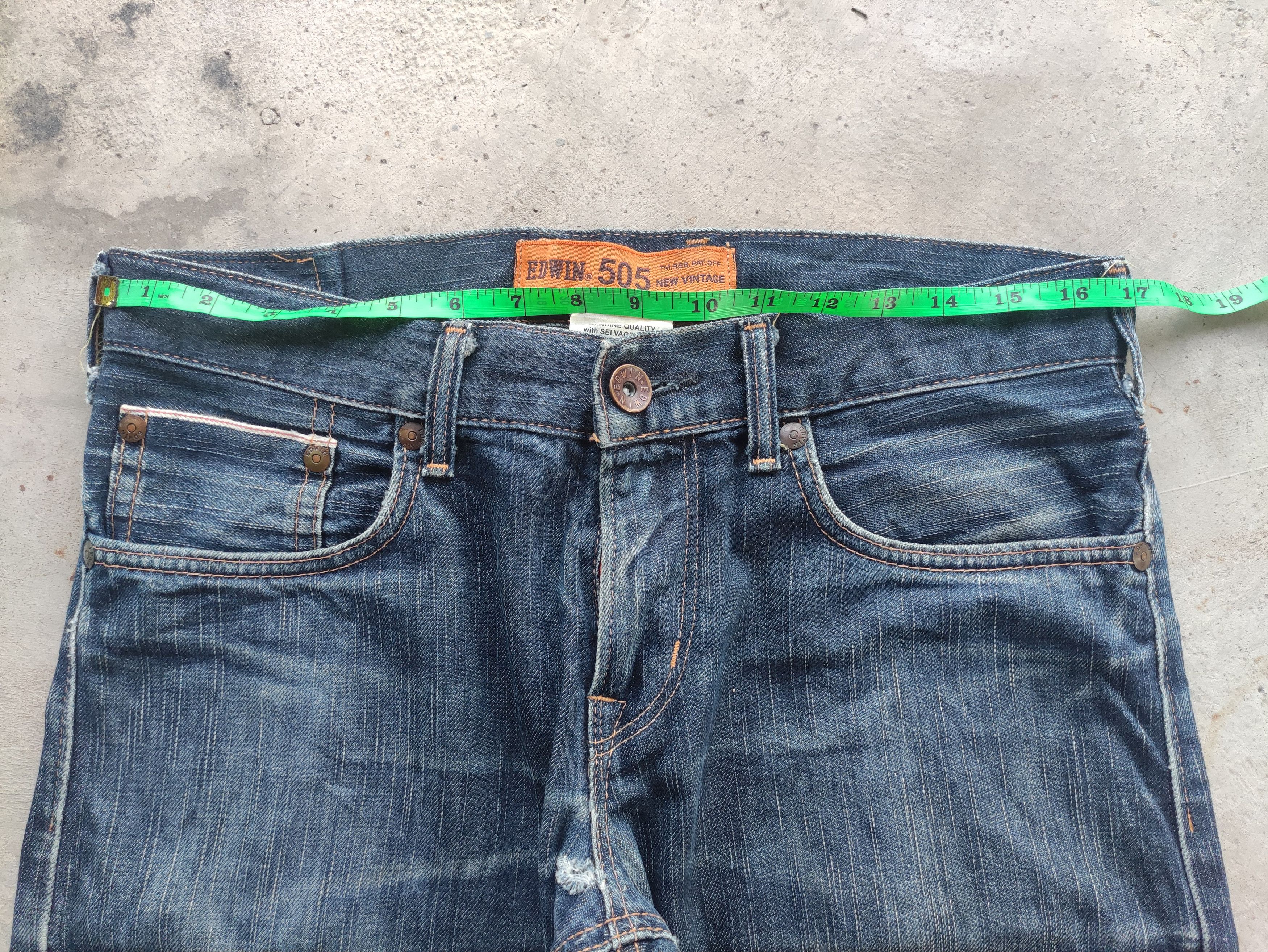 Edwin Vintage Edwin Japan Selvage Distressed Faded Denim Size US 34 / EU 50 - 7 Thumbnail