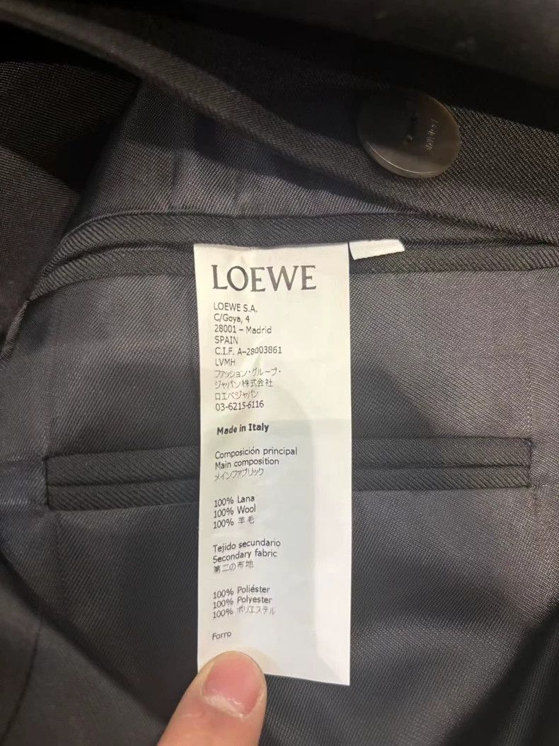Loewe LOEWE Black solid quality tailored dress suit jacket coat Size 48L - 5 Thumbnail