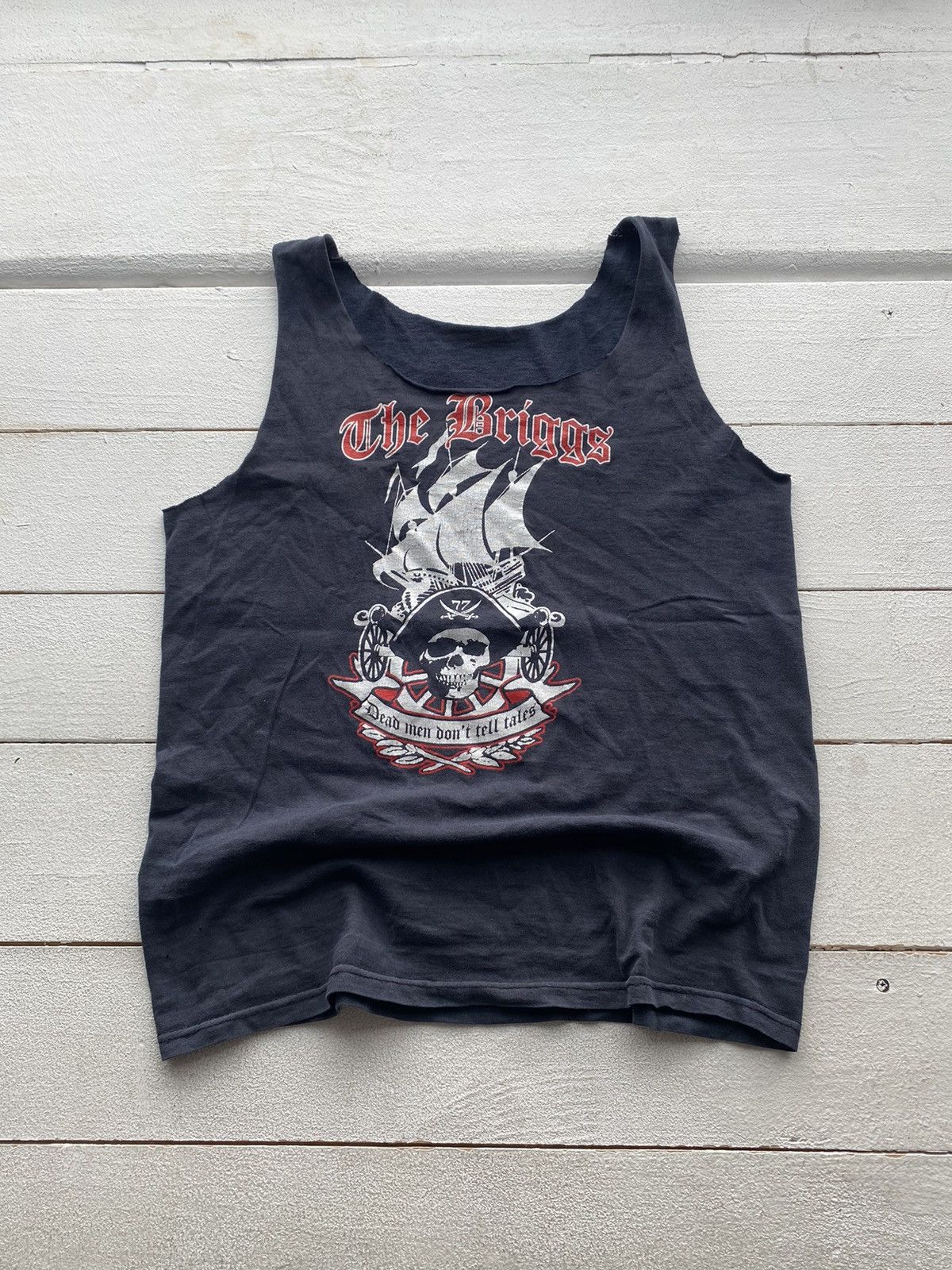 Band Tees × Vintage VNTG The Briggs Dead Men Black Faded Tank Top Mens Shirt S Size US S / EU 44-46 / 1 - 1 Thumbnail