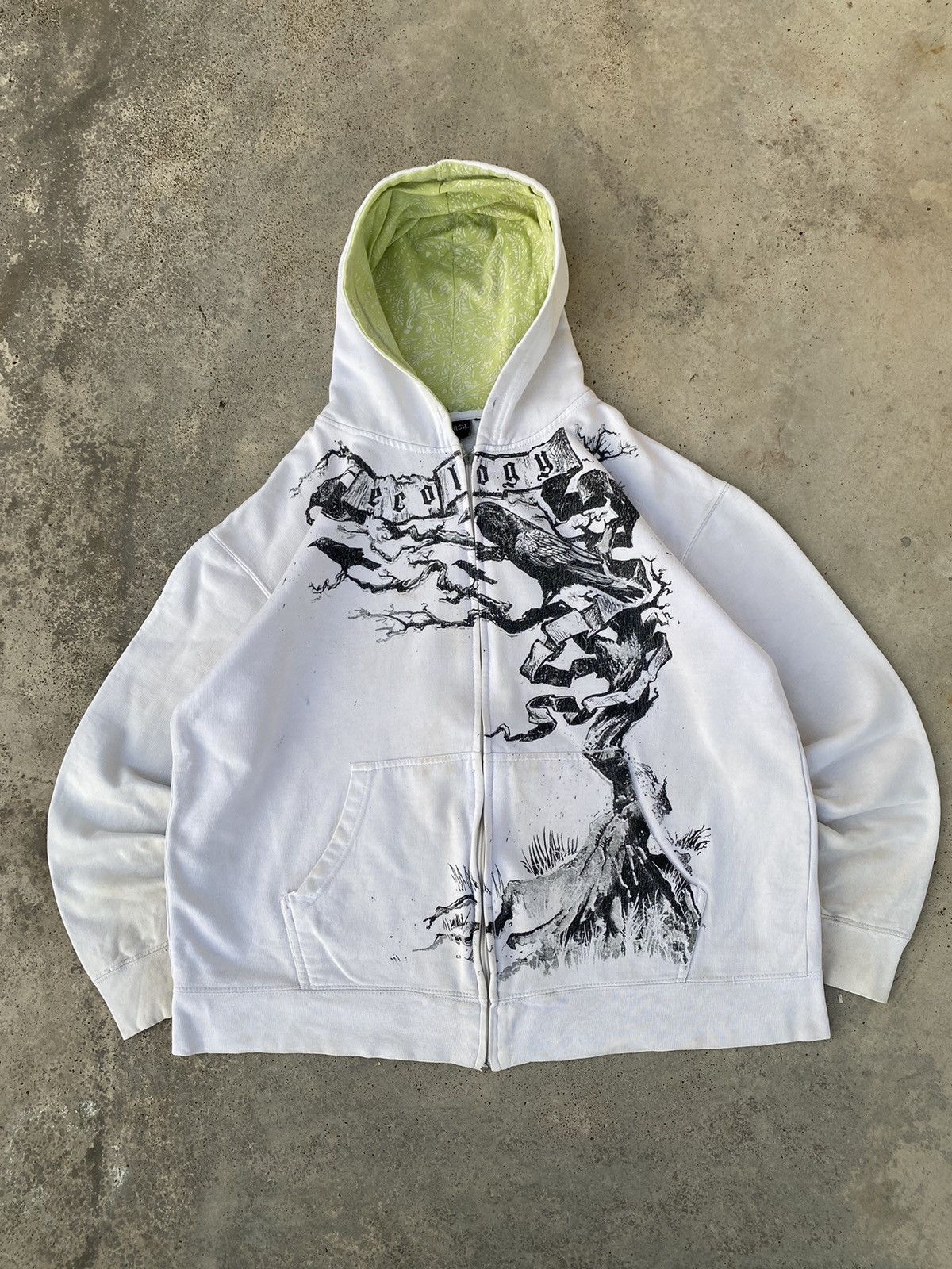 If Six Was Nine Distressed Japanese Gothic Poem Zipper Hoodie Size US L / EU 52-54 / 3 - 1 Thumbnail