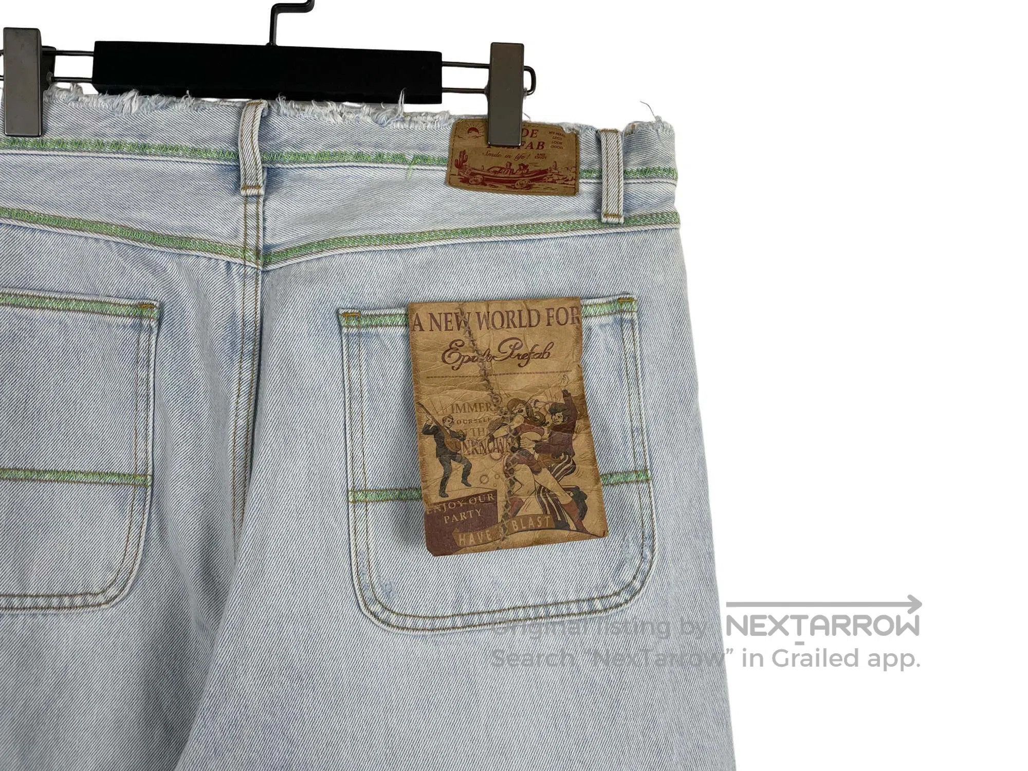 Other Epide Prefab Green External Stitching Destroyed Patch Ink Size US 36 / EU 52 - 5 Thumbnail
