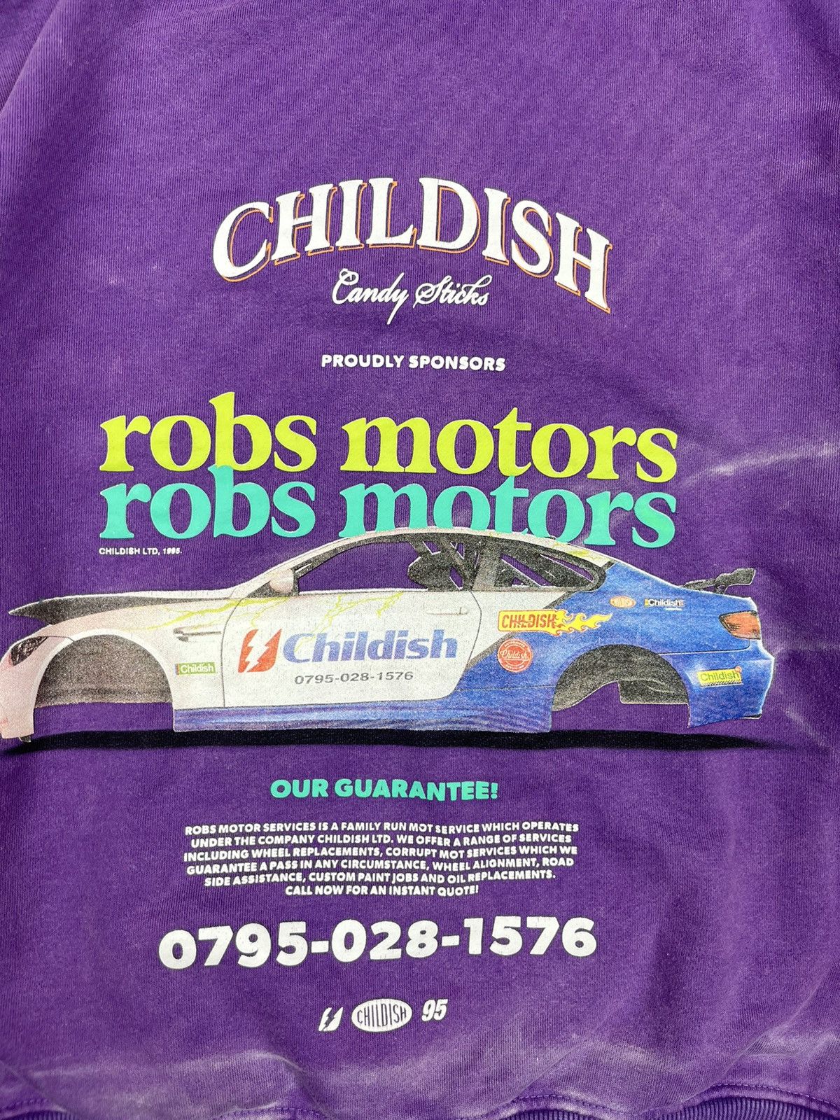 CHILDS Vintage Childish Robs Motors Oversized Hoodie Size US XS / EU 42 / 0 - 12 Thumbnail