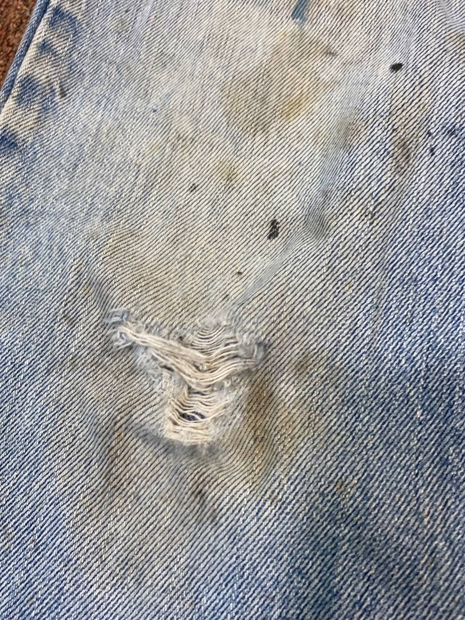 Levi's vintage levis 505 distressed denim paint splatter design Size US 33 - 10 Thumbnail