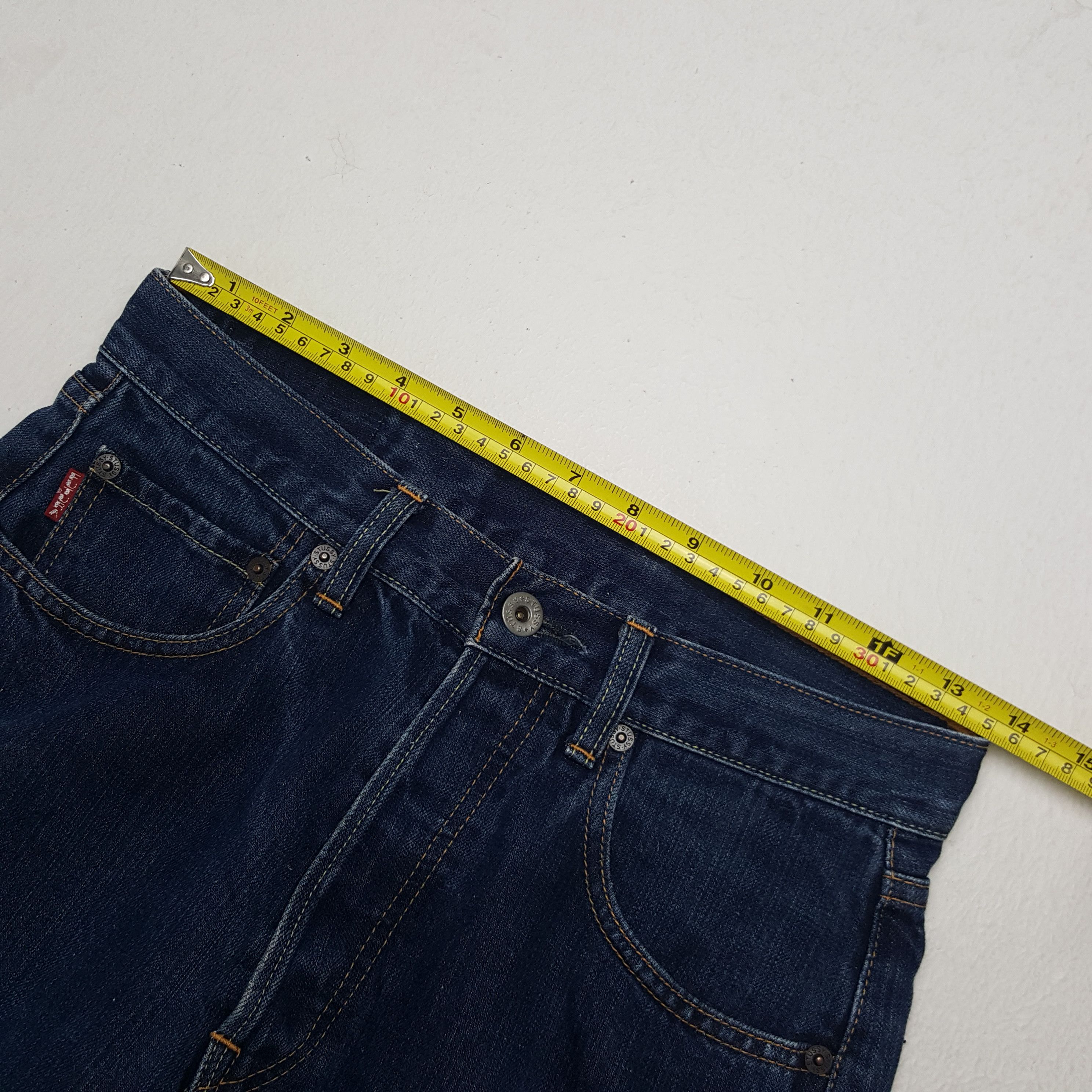 Stussy × Vintage Vintage Stussy Japan Custom Art Logo Denim Jeans Size US 27 - 7 Thumbnail