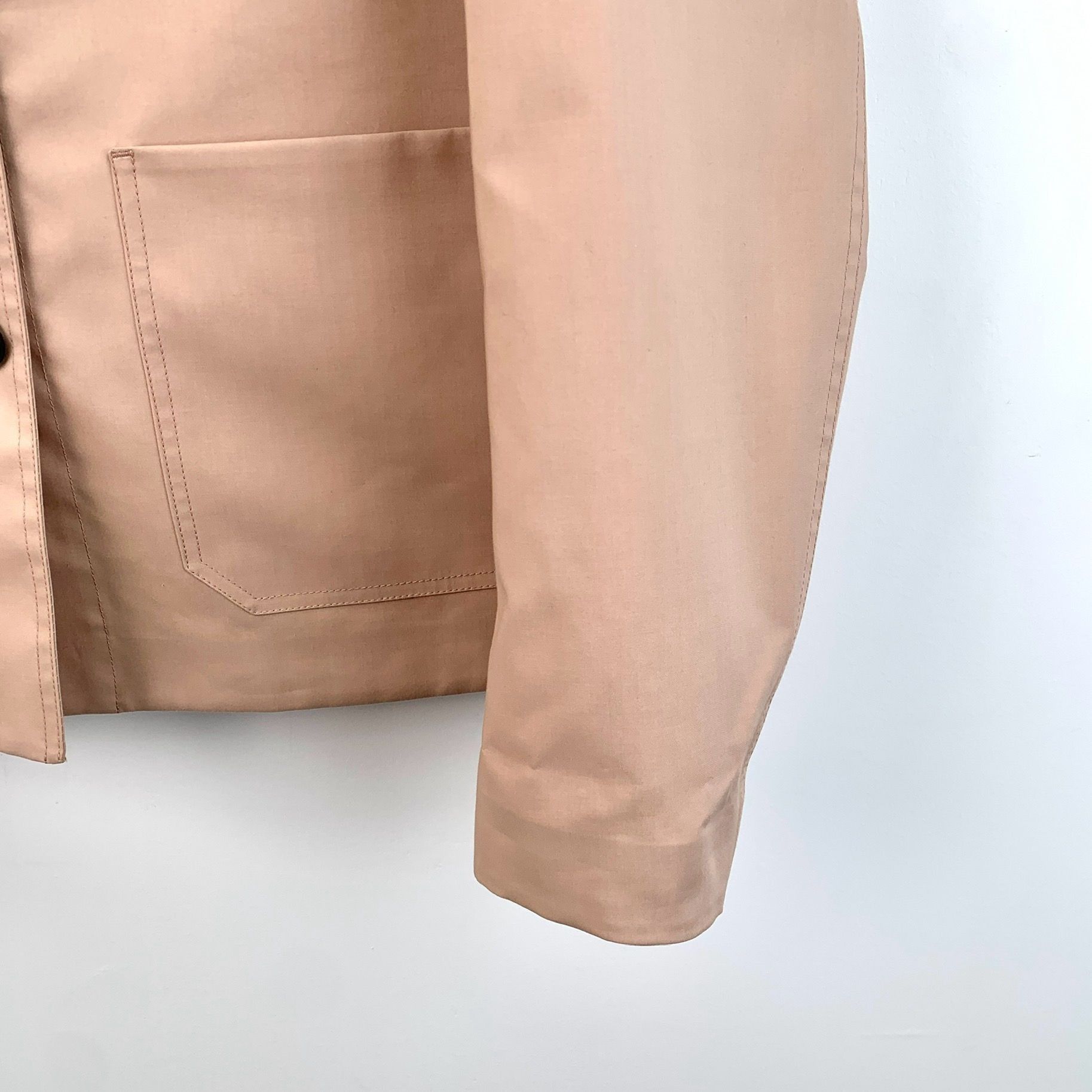 Dior Christian Dior Womens Beige Cotton Single-Breasted Jacket Wi Size XS / US 0-2 / IT 36-38 - 4 Thumbnail