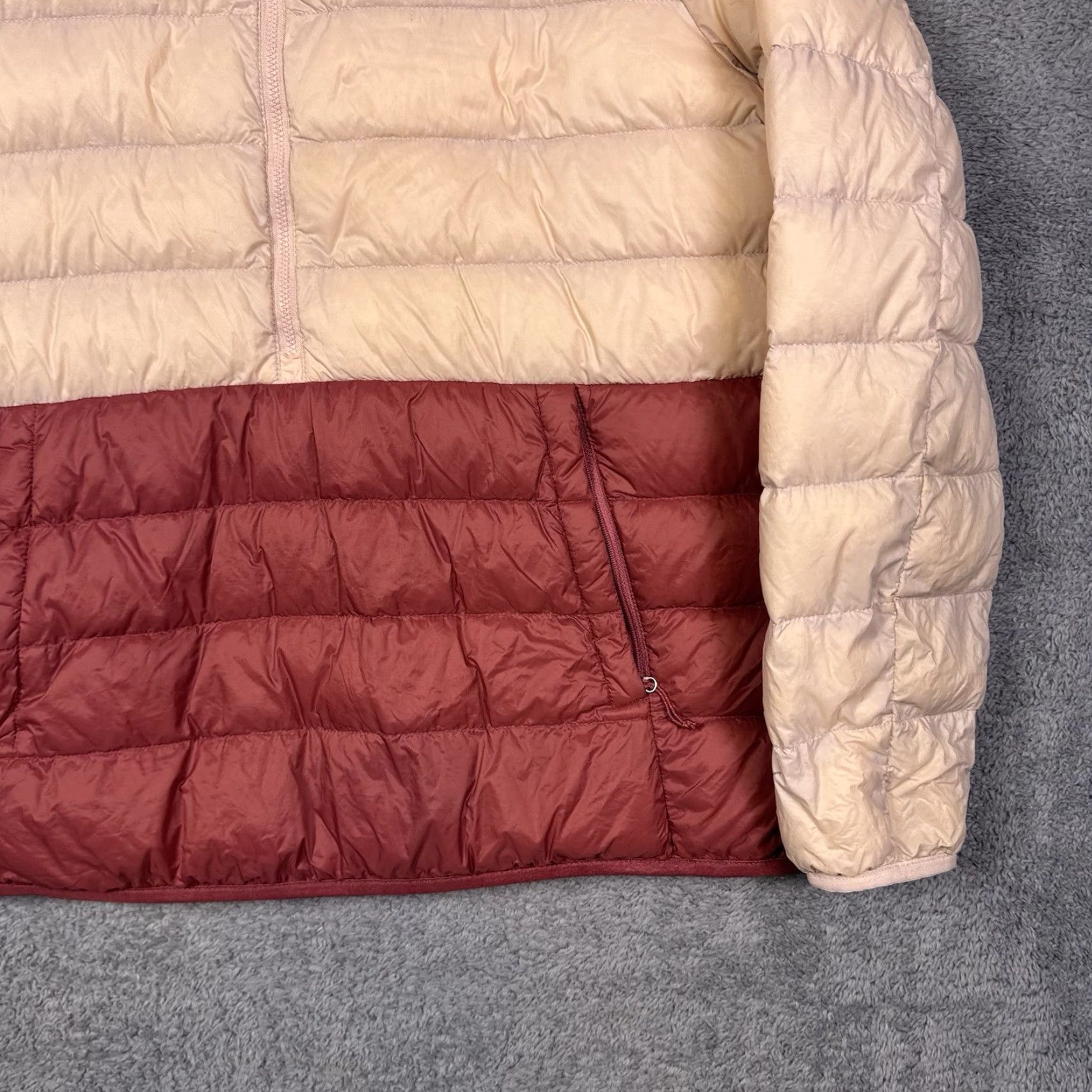 Eddie Bauer Eddie Bauer Cirruslite Down Parka Hooded Puffer 1/2 Zip Womens L Pink Geometric Quilt Zip Pocket Java? Size L / US 10 / IT 46 - 3 Thumbnail