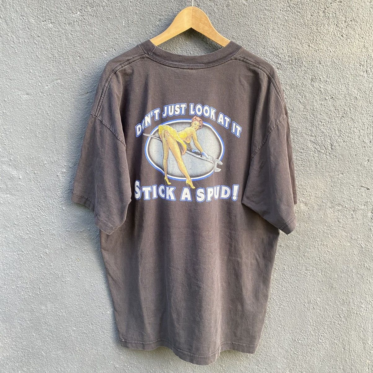 Thrashed Faded 90s Union Pride Gear Naked Girl Tee