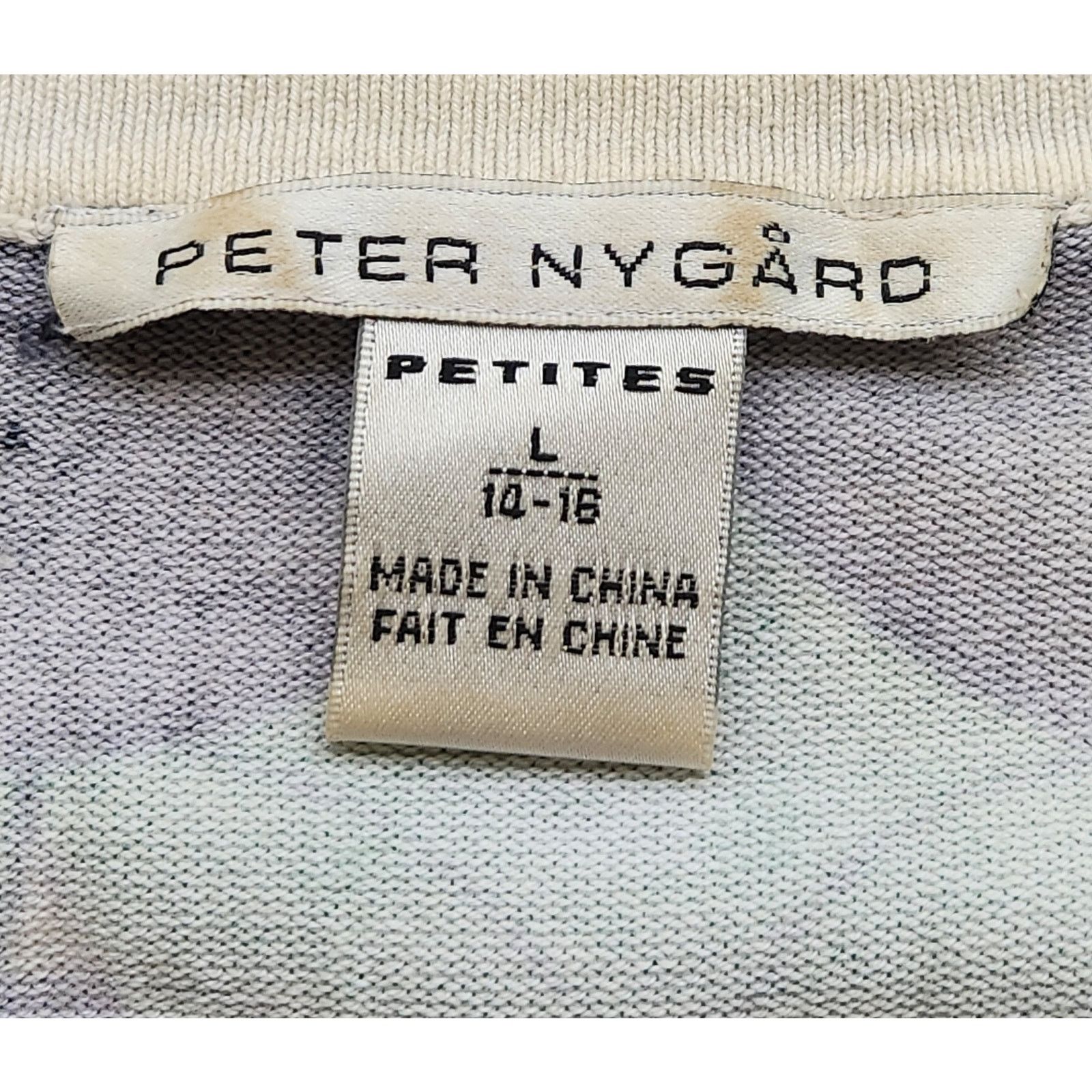 Other VTG Peter Nygard Green Blue Button Up Cardigan Sweater Large Size L / US 10 / IT 46 - 4 Thumbnail