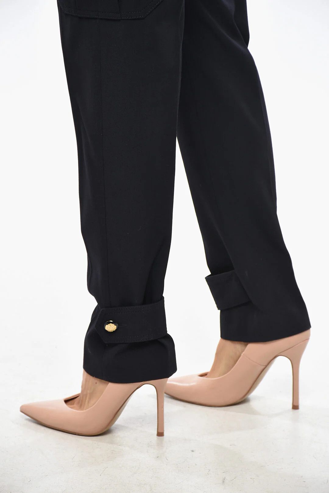 Alexander McQueen og1mm0426 Wool-Blend Cargo Pant in Blue Size 28" / US 6 / IT 42 - 2 Thumbnail