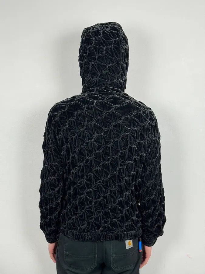 Emporio Armani 2010s Emporio Armani Black Wool Relief Hooded Jacket Size US M / EU 48-50 / 2 - 3 Thumbnail
