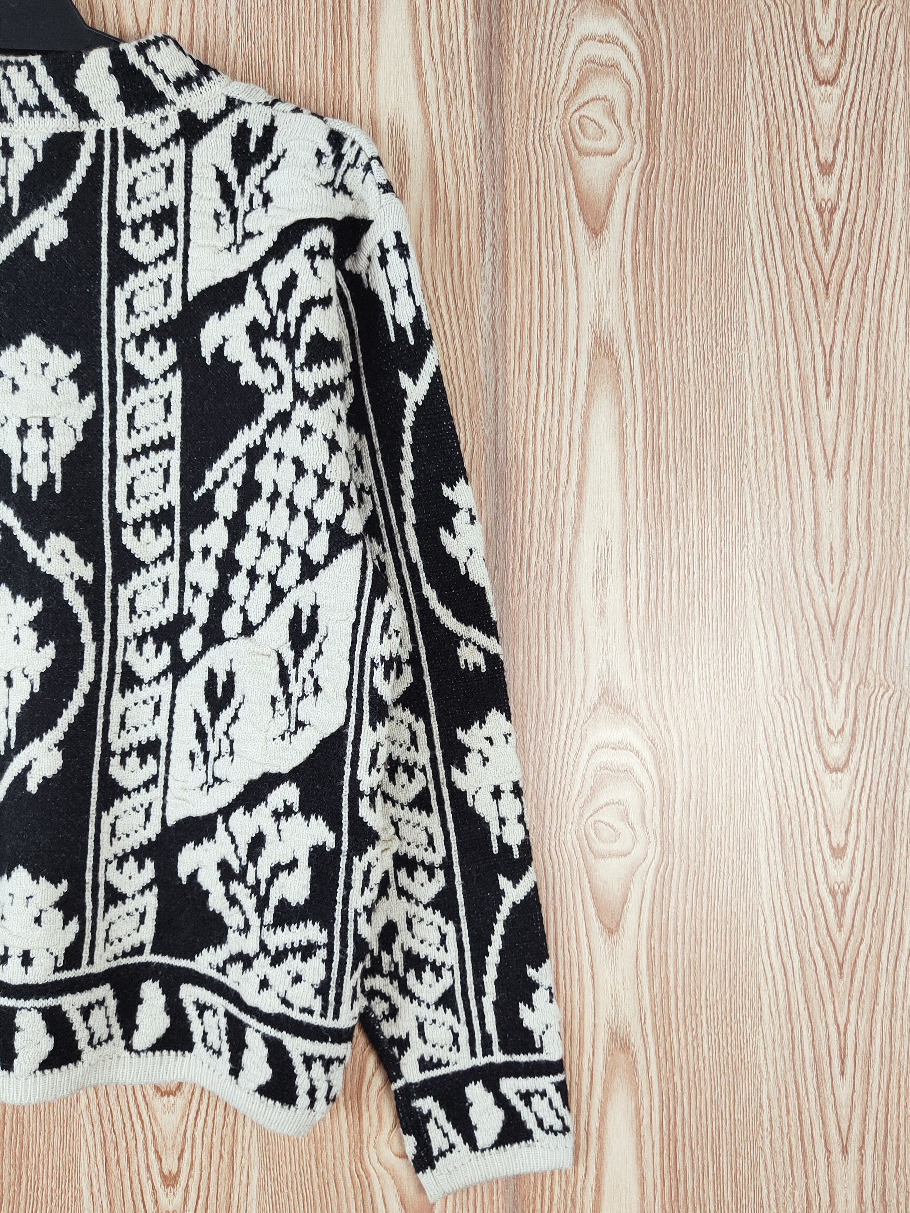 Japanese Brand × Vintage Pleuvoir Black Cream Knitwear Sweatshirts #W031 Size US S / EU 44-46 / 1 - 9 Thumbnail