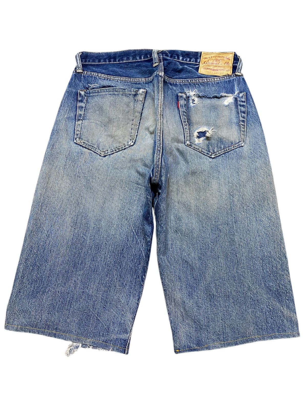 The Silver Stone Vintage Silver Stone Selvedge MudWash Distressed Short Jeans Size US 31 - 2 Thumbnail