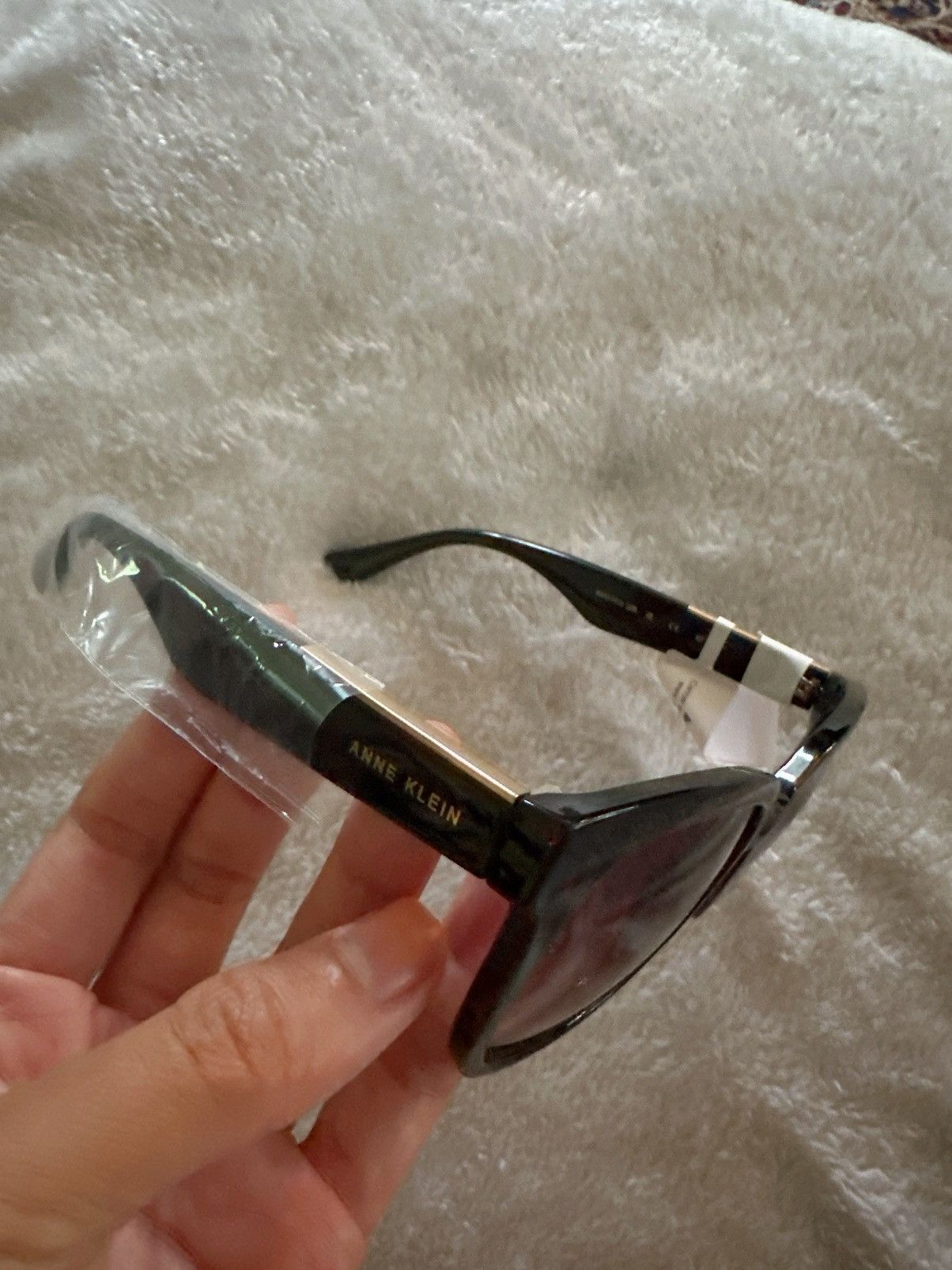 Anne Klein Anne Klein sunglasses red havana gold edge logo frame brown Size ONE SIZE - 8 Thumbnail