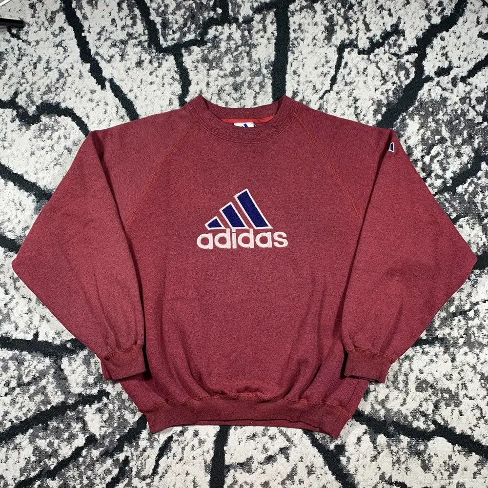 Adidas Vintage Adidas Sweatshirt Crewneck Boxy Big Logo Baggy Size US M / EU 48-50 / 2 - 1 Thumbnail