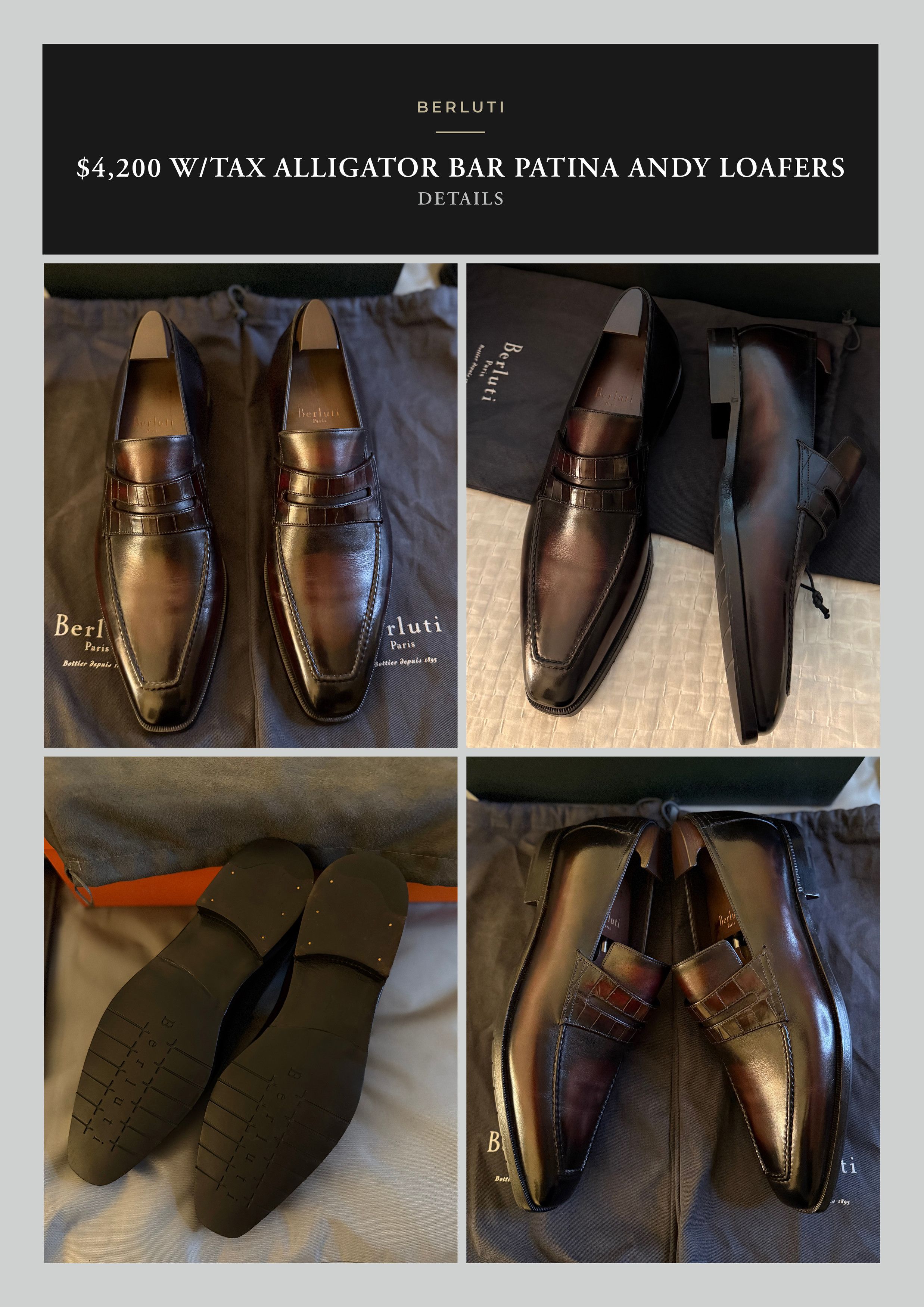 Berluti Ultimate Ultra-Rare $4,200 Alligator Loafers Godly Details Size US 8.5 / EU 41-42 - 22 Thumbnail