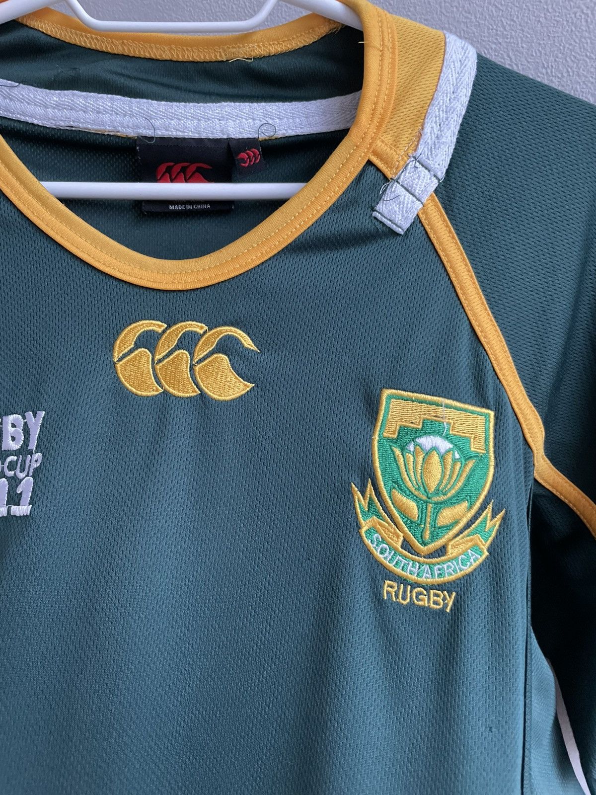 Canterbury of New Zealand South Africa Rugby Jersey 2011 World Cup Union Canterbury Size US XXL / EU 58 / 5 - 8 Thumbnail