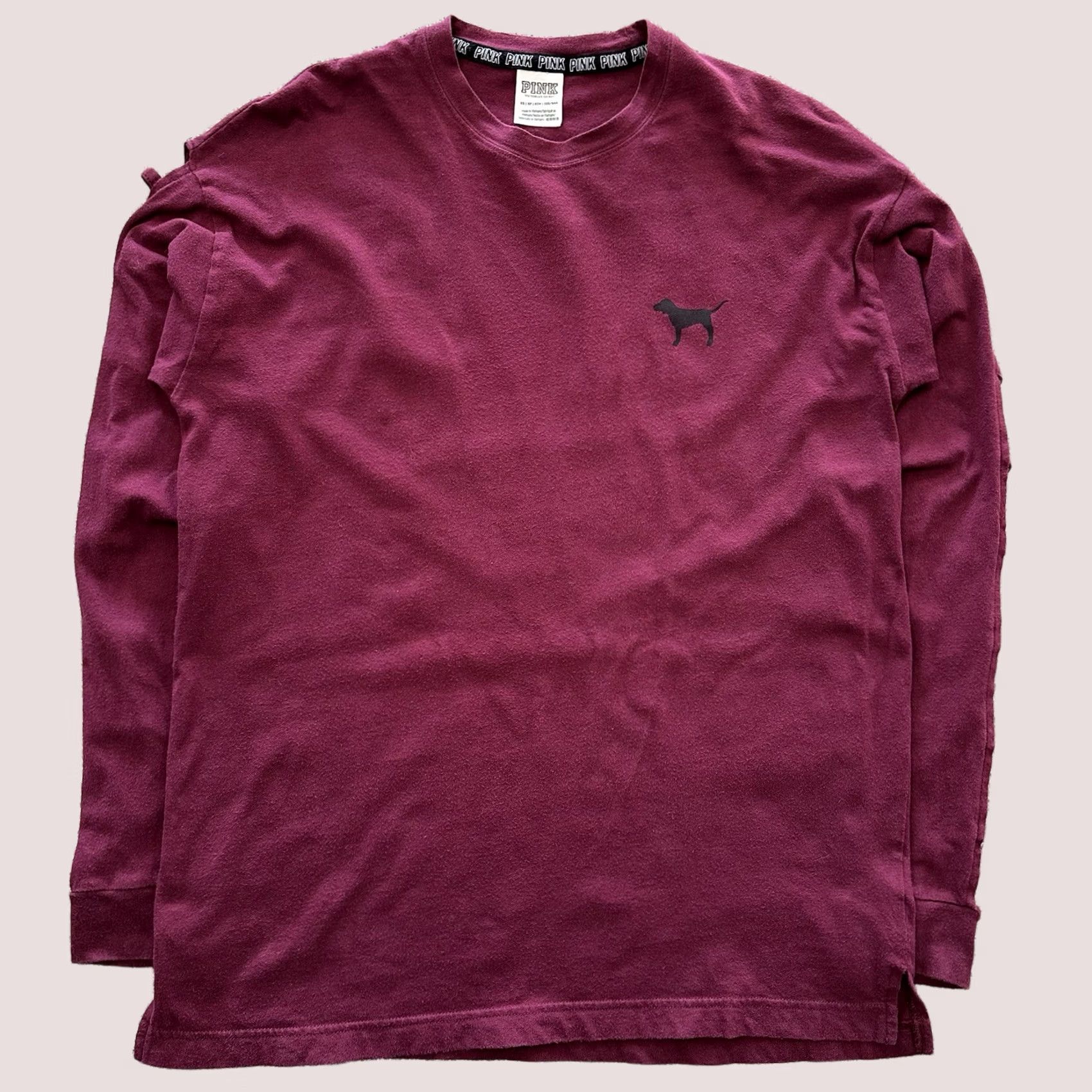 Victoria's Secret Victoria's Secret Pink Shirt Womens XS Red Dog Logo Long Sleeve Top Size XS / US 0-2 / IT 36-38 - 1 Thumbnail