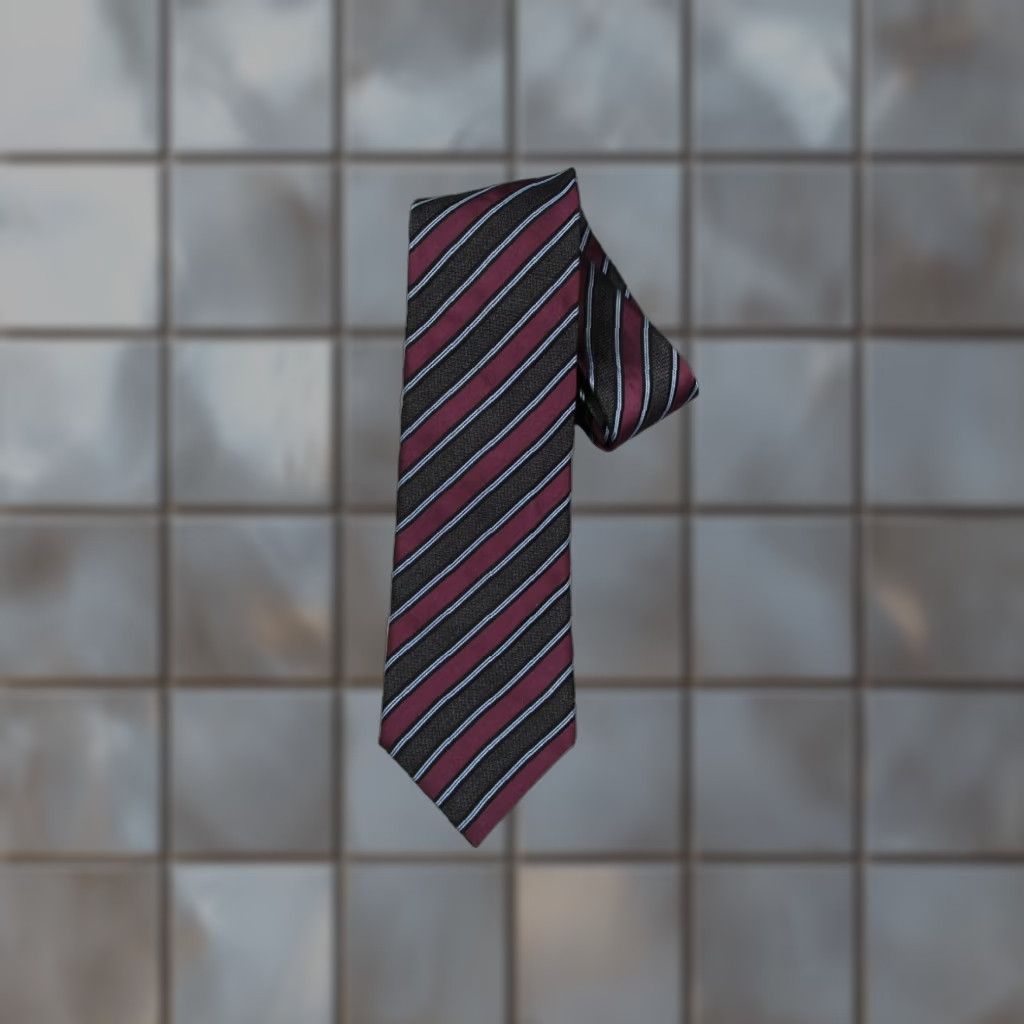 Canali Canali Silk Red Striped Classic Tie Mens Size ONE SIZE - 1 Thumbnail