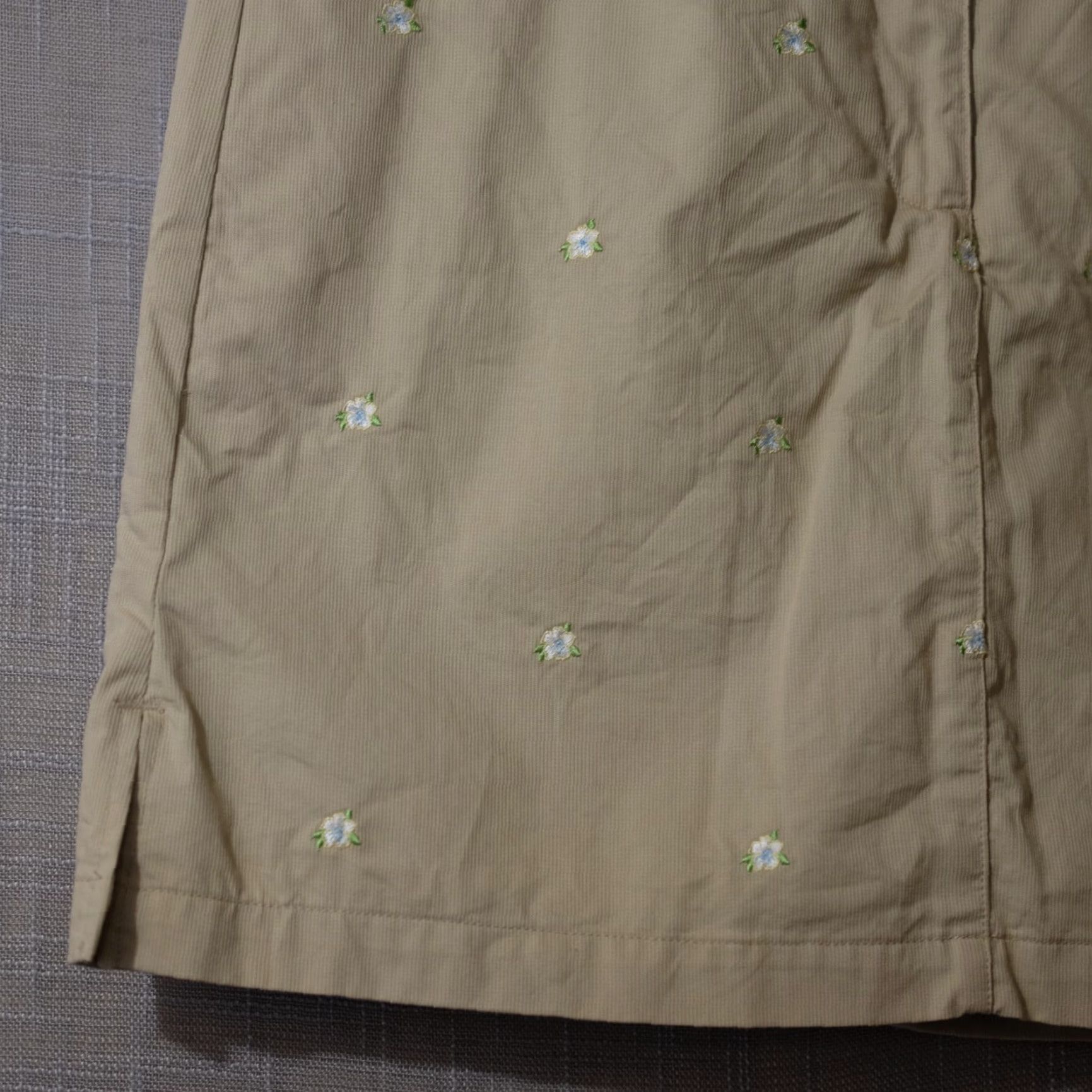 Vintage Liz Golf Embroidered Floral Skirt Skort Beige Women's Size 12 Size 34" / US 12 / IT 48 - 3 Thumbnail