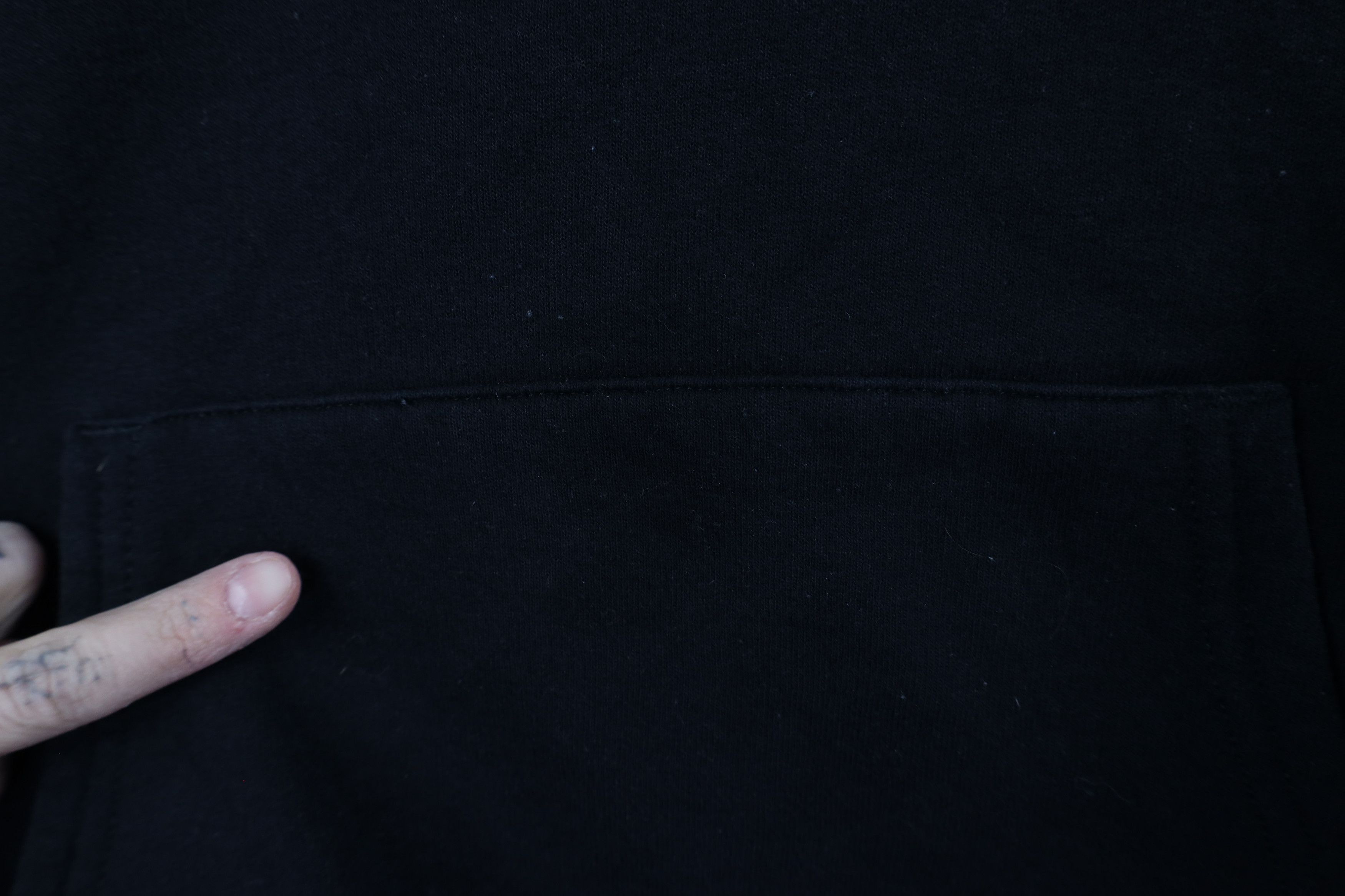 Vintage Vintage 90s Streetwear Blank Hoodie Sweatshirt Black Size US XL / EU 56 / 4 - 4 Thumbnail