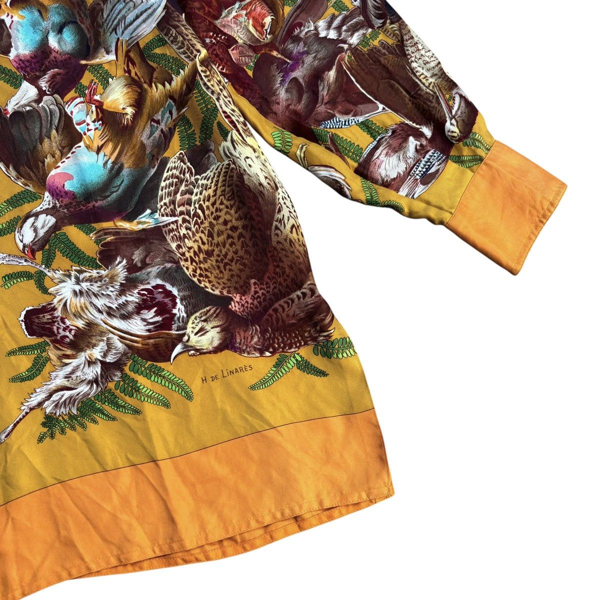 Hermes Vintage Hermes Henri de Linares Silk Shirt Size US M / EU 48-50 / 2 - 7 Thumbnail