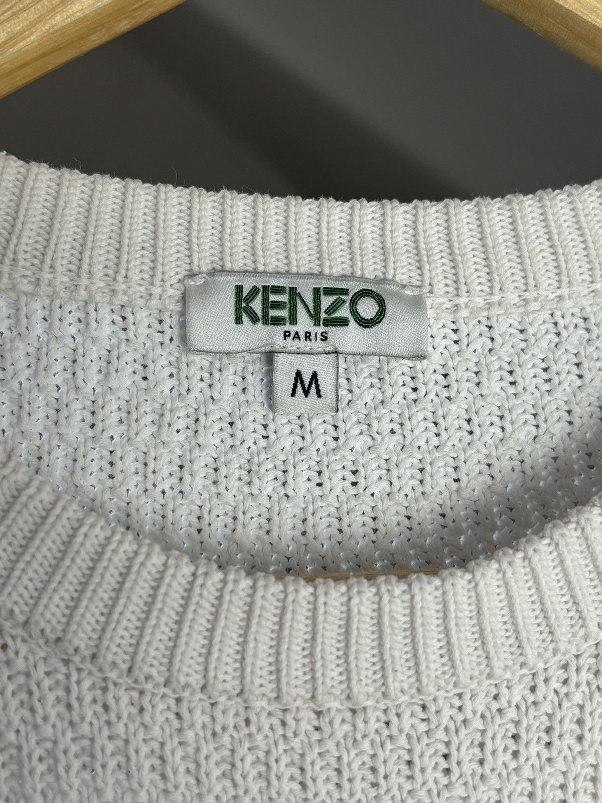 Kenzo Kenzo Paris White Knitted Tiger Sweatshirt Size M / US 6-8 / IT 42-44 - 3 Thumbnail