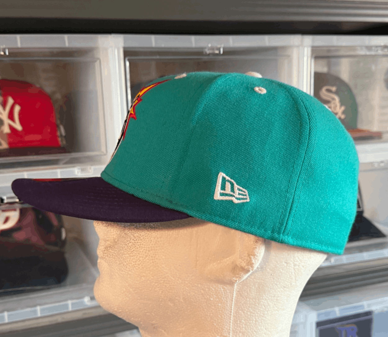 The Hundreds The Hundreds New Era Vintage Teal & Purple Adam Bomb Fitted Size ONE SIZE - 2 Thumbnail