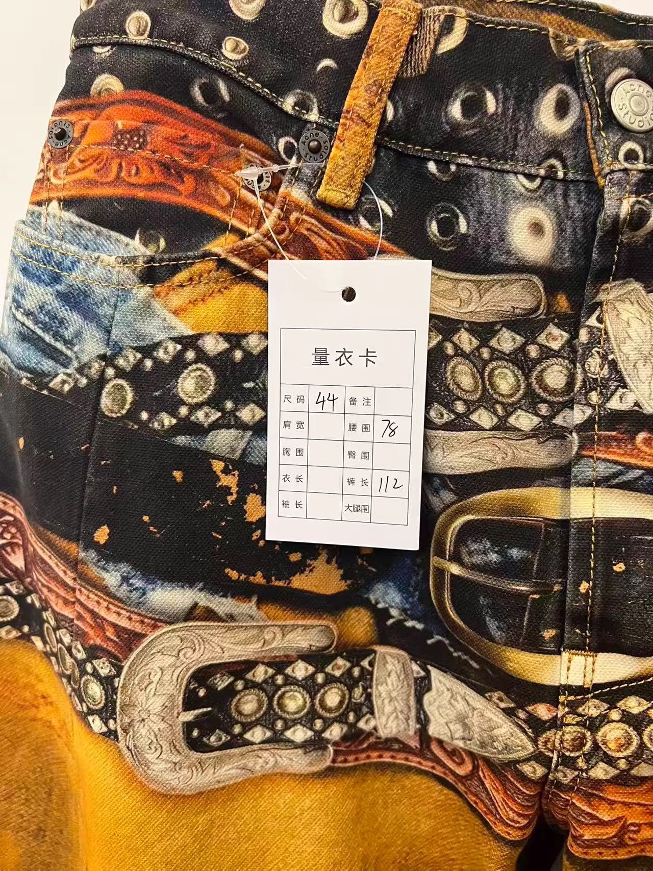 Acne Studios Acne SS25 2006M 3D curved men's orange embroidered jeans 44 Size US 28 / EU 44 - 4 Thumbnail