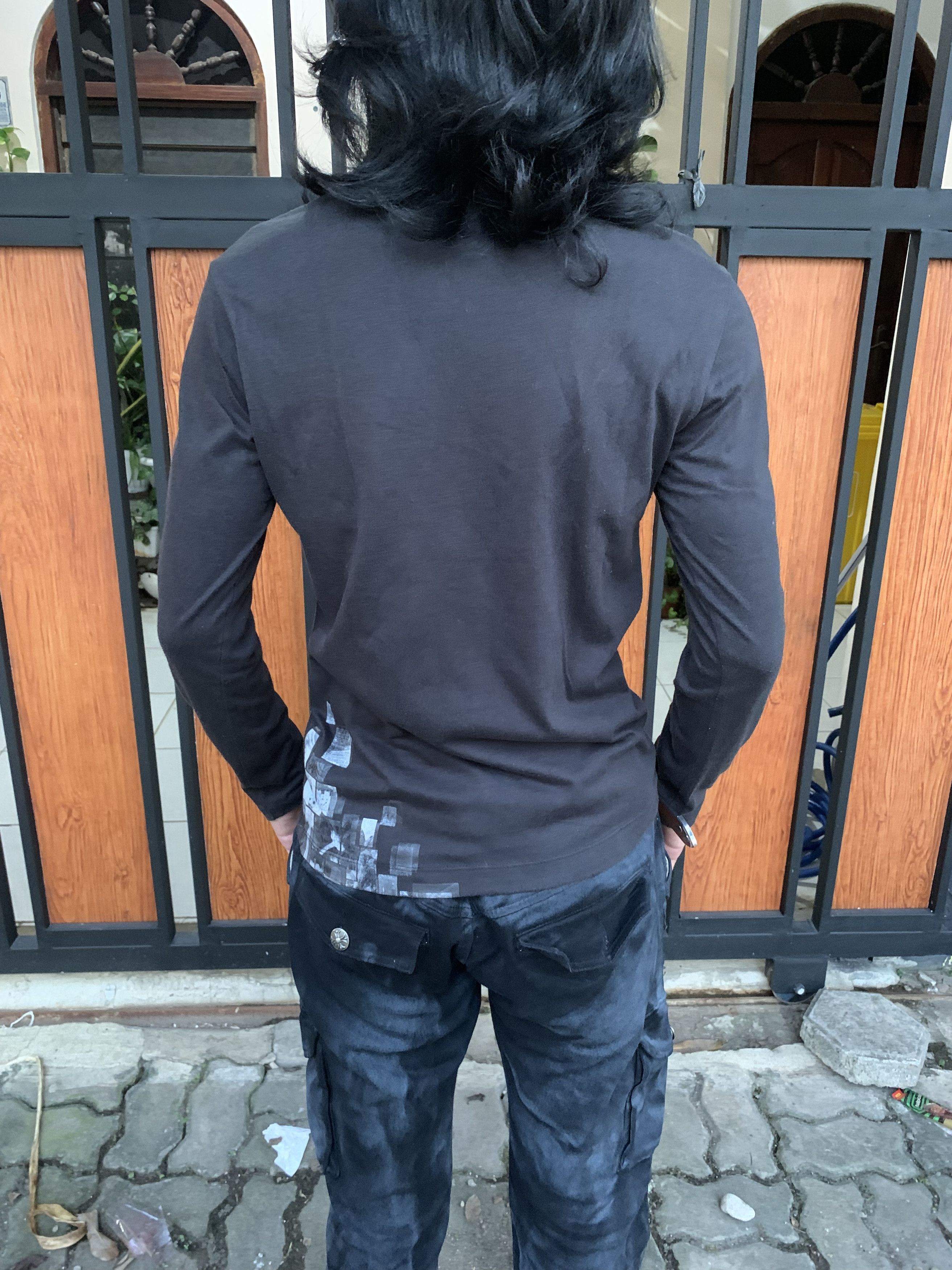 Nicole Club Y2K Nicole Club For Men Grunge Cyber Poem Print Vneck LS Size US S / EU 44-46 / 1 - 9 Thumbnail