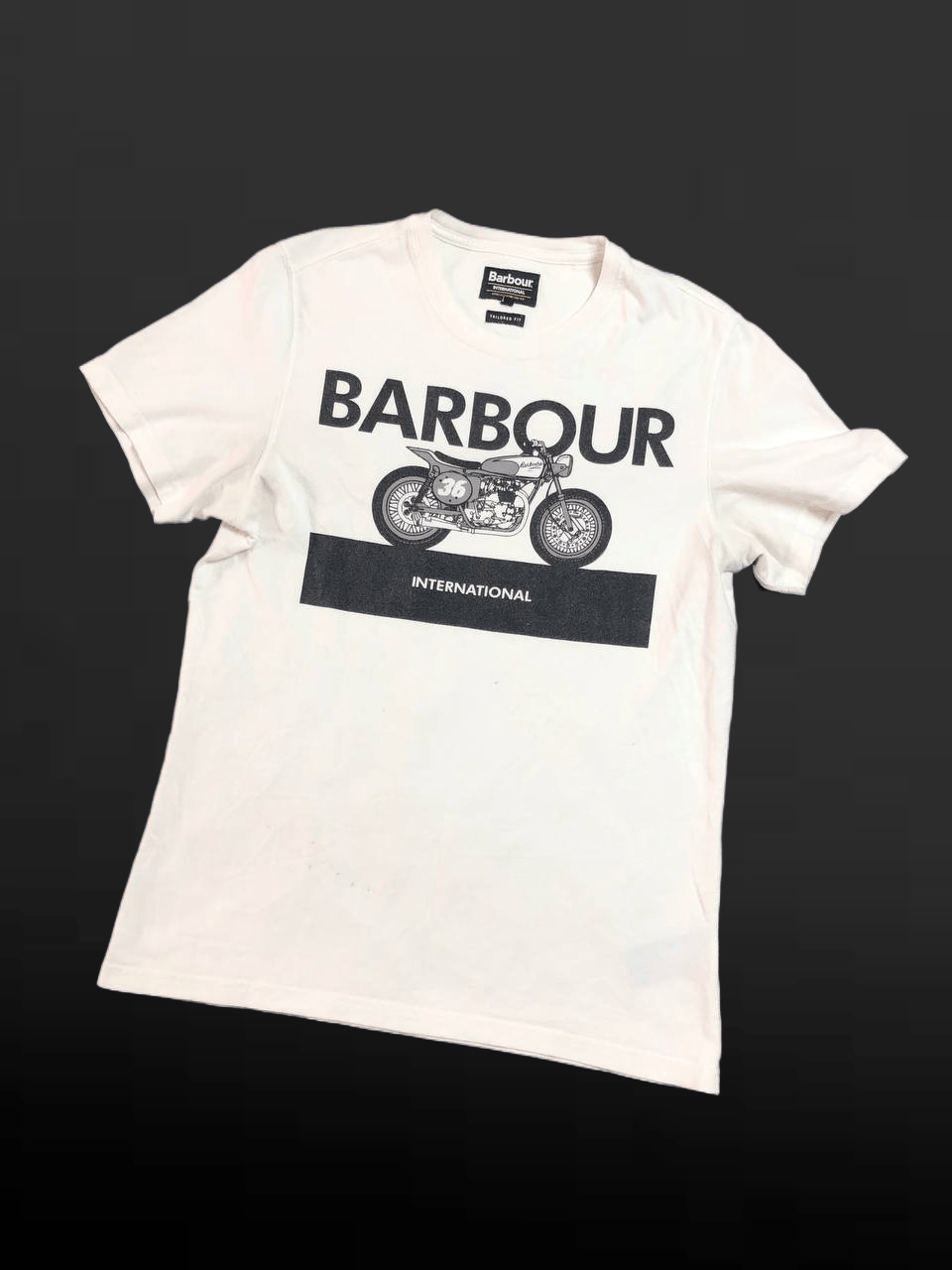 Barbour Y2K T-Shirt White Print Barbour TAILORED FIT Vintage Size US S / EU 44-46 / 1 - 1 Thumbnail