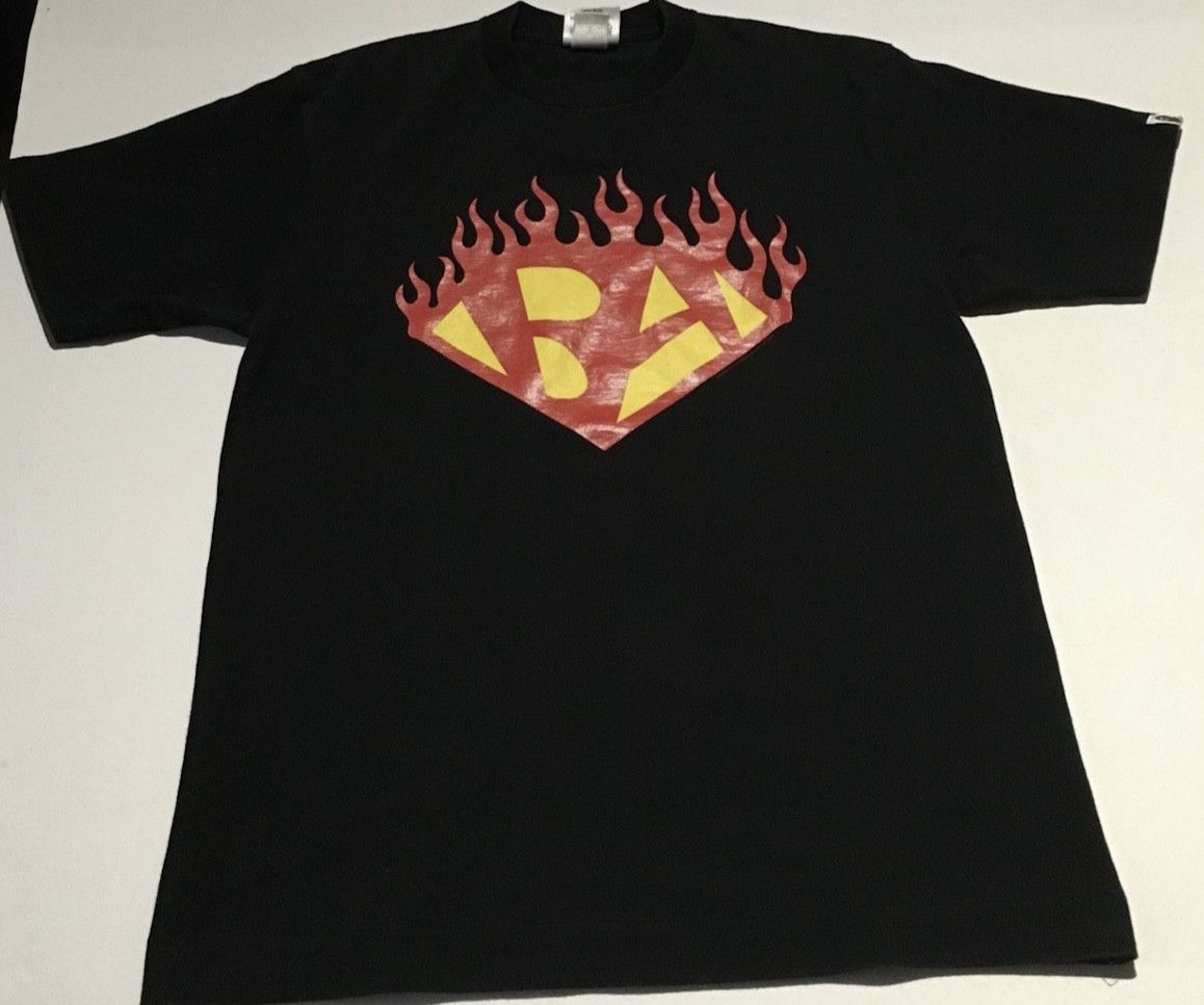 Bape Bape flame logo tee shirt Size US M / EU 48-50 / 2 - 2 Thumbnail