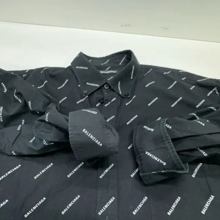 Balenciaga Balenciaga Balenciaga Logo Print Casual Long Sleeve Shirt Size US M / EU 48-50 / 2 - 8 Thumbnail
