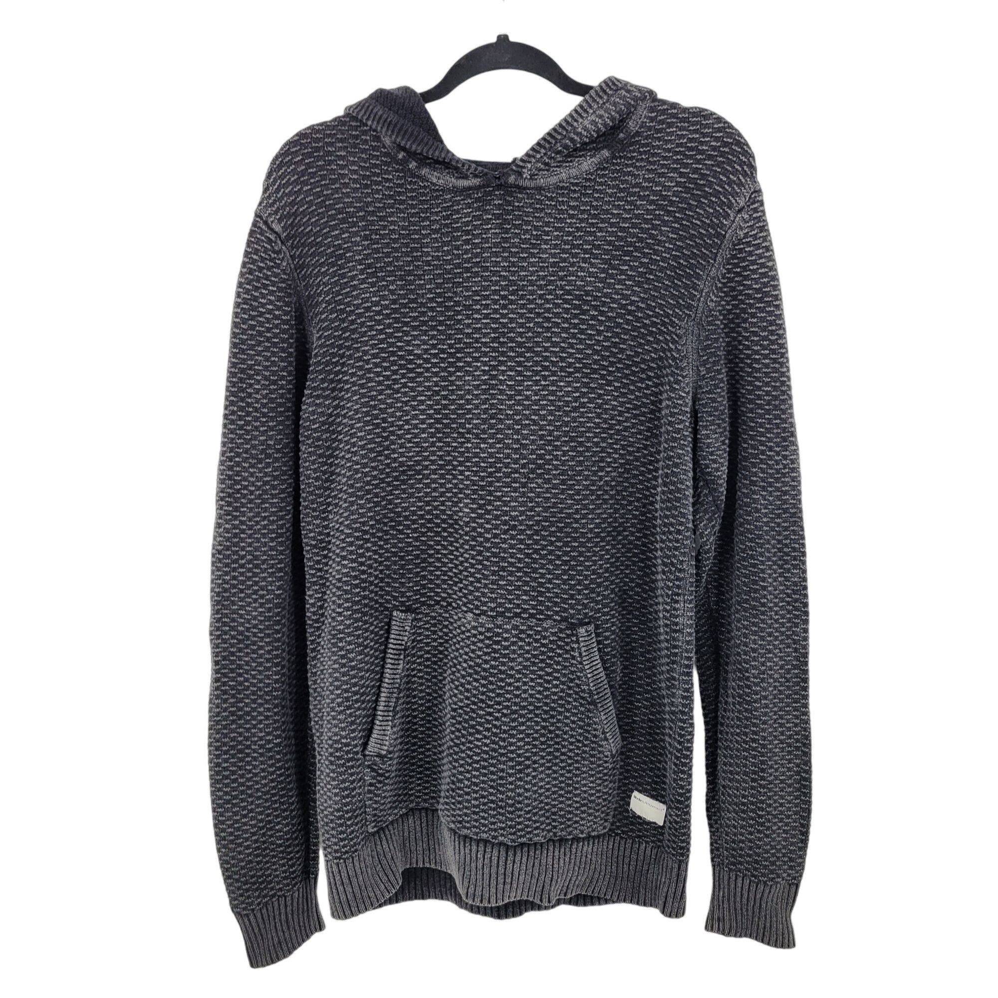 Modern Amusement Modern Amusement Grey Knit Pullover Hoodie M Textured Grunge Size US M / EU 48-50 / 2 - 1 Thumbnail