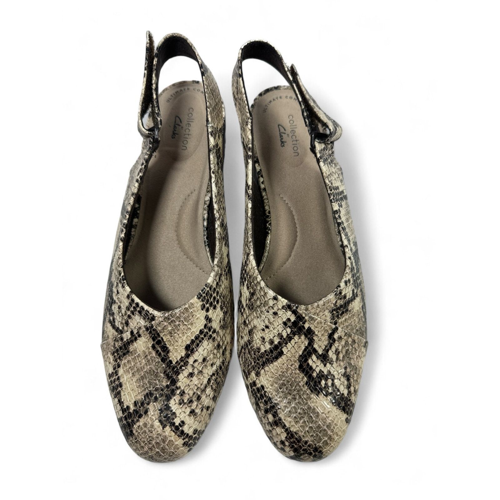Clarks Clarks Faux Leather Snake Print Slingbacks women sz 9.5 Size US 9.5 / IT 39.5 - 5 Thumbnail