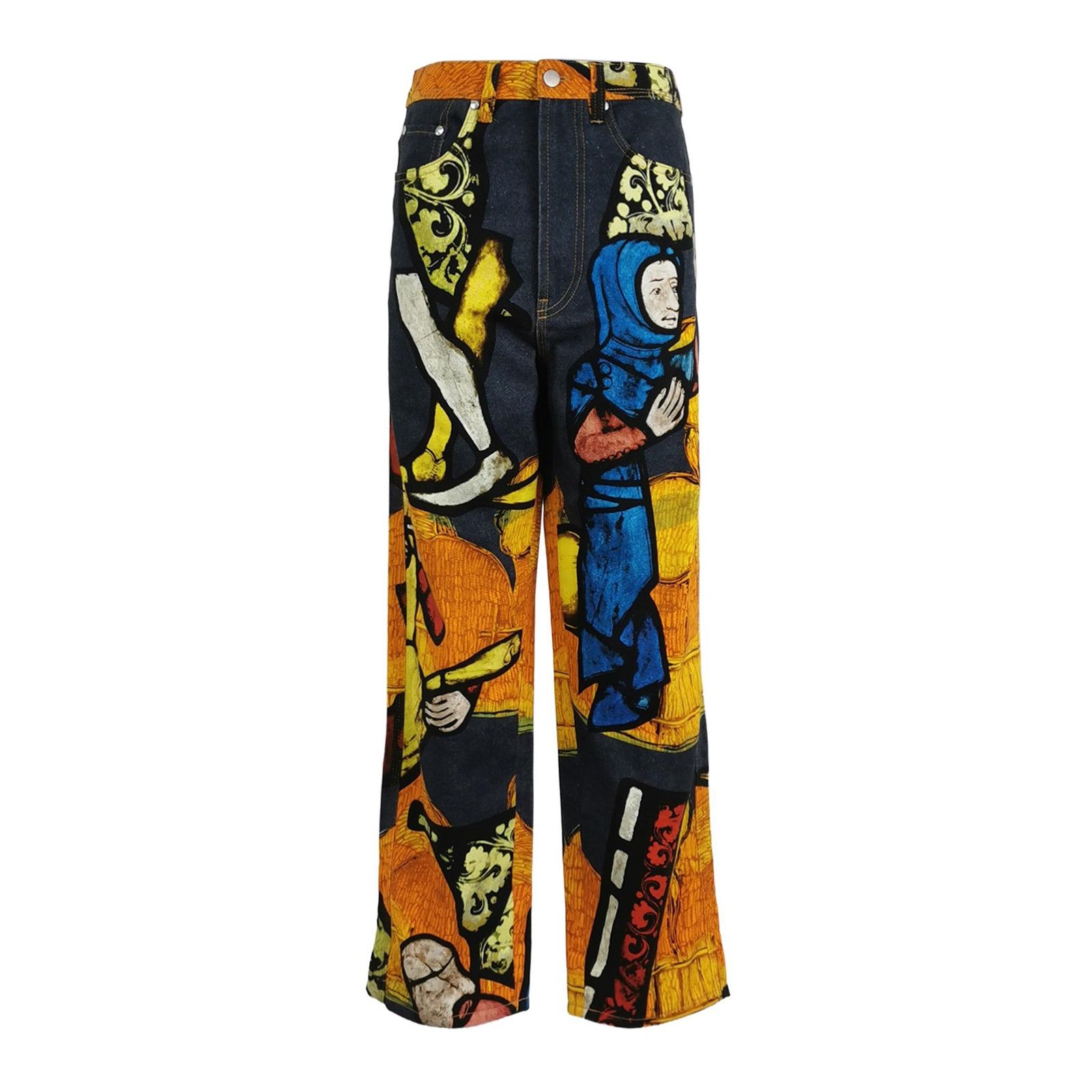 JW Anderson J.W.Anderson Cotton Color-Block Trousers XS US34 Size US 34 / EU 50 - 1 Thumbnail